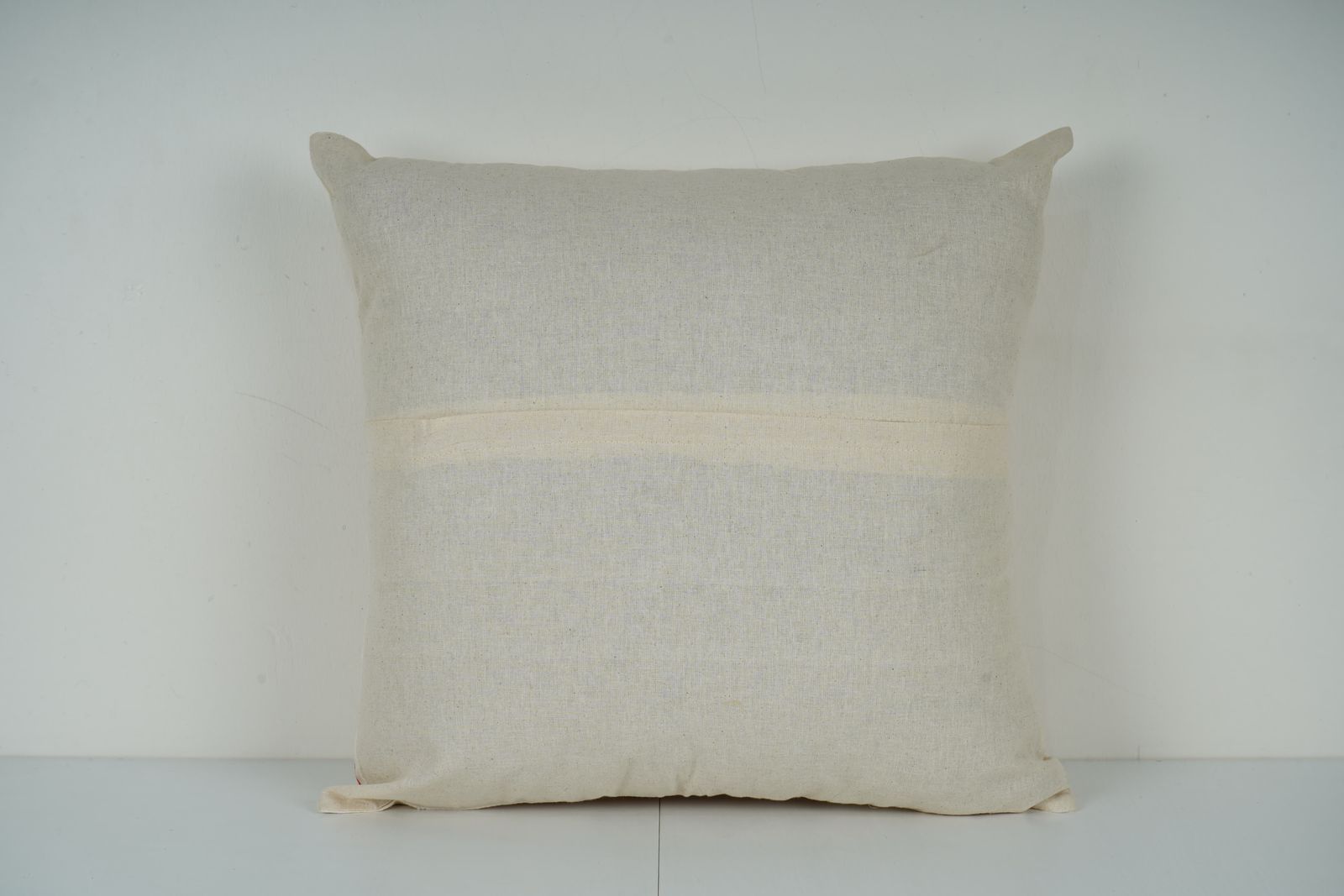 Set Of 2 Vintage Turkish Kilim Pillow Covers, Blue Brown Black Striped Handmade Cushions photo vinterior