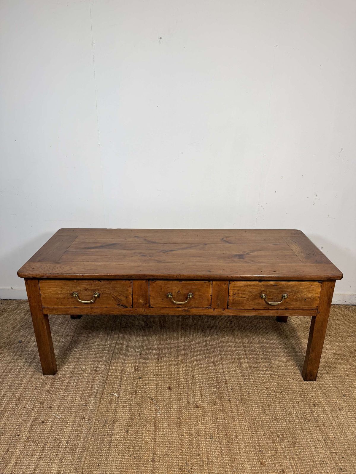 Cherrywood And Ash 3 Drawer Dresser Base / Server