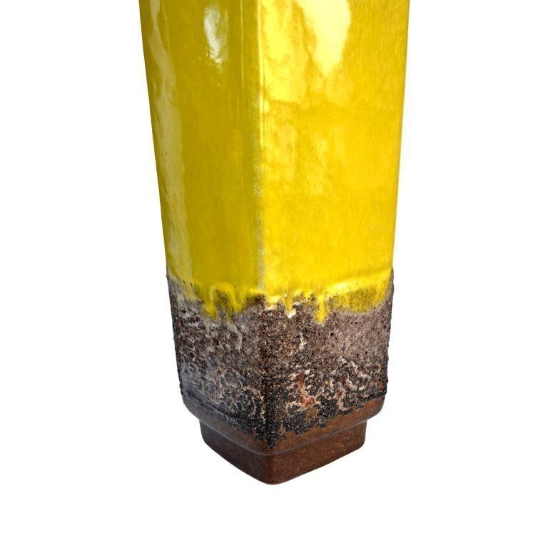 Strehla Vase 1224/24 – Germany, 1970s, Fat Lava, Yellow Glaze photo buy