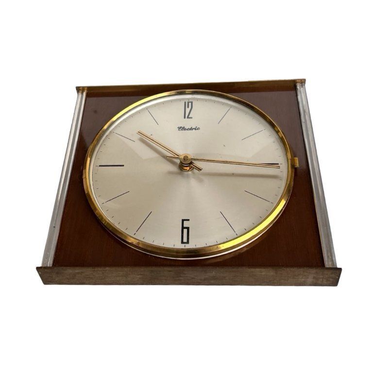 Blessing Electric Wall Clock, Germany, 1960s–1970s – Mid Century Modern Style photo vintage