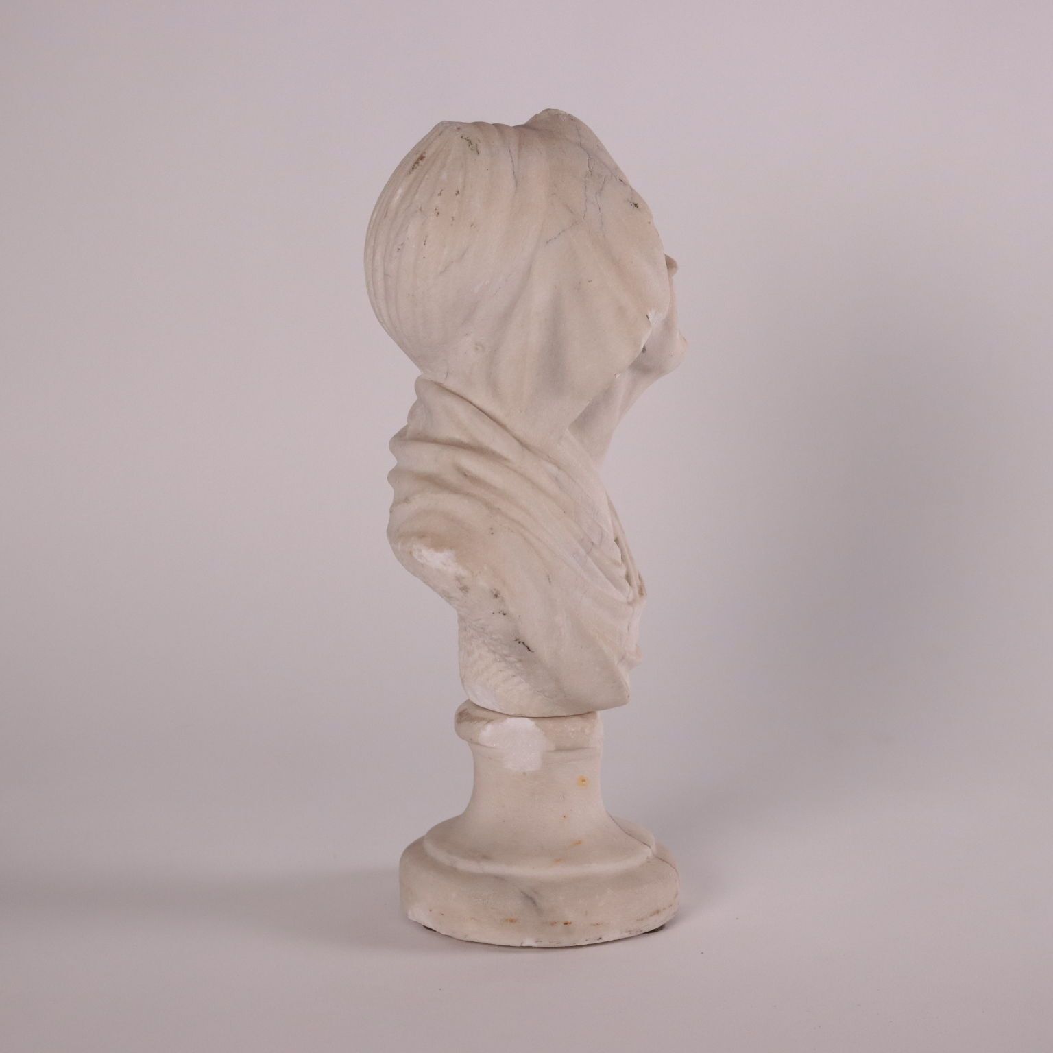 photo furniture Antique Bust Of Elderly Woman Marble Padua Italy XVIII Century