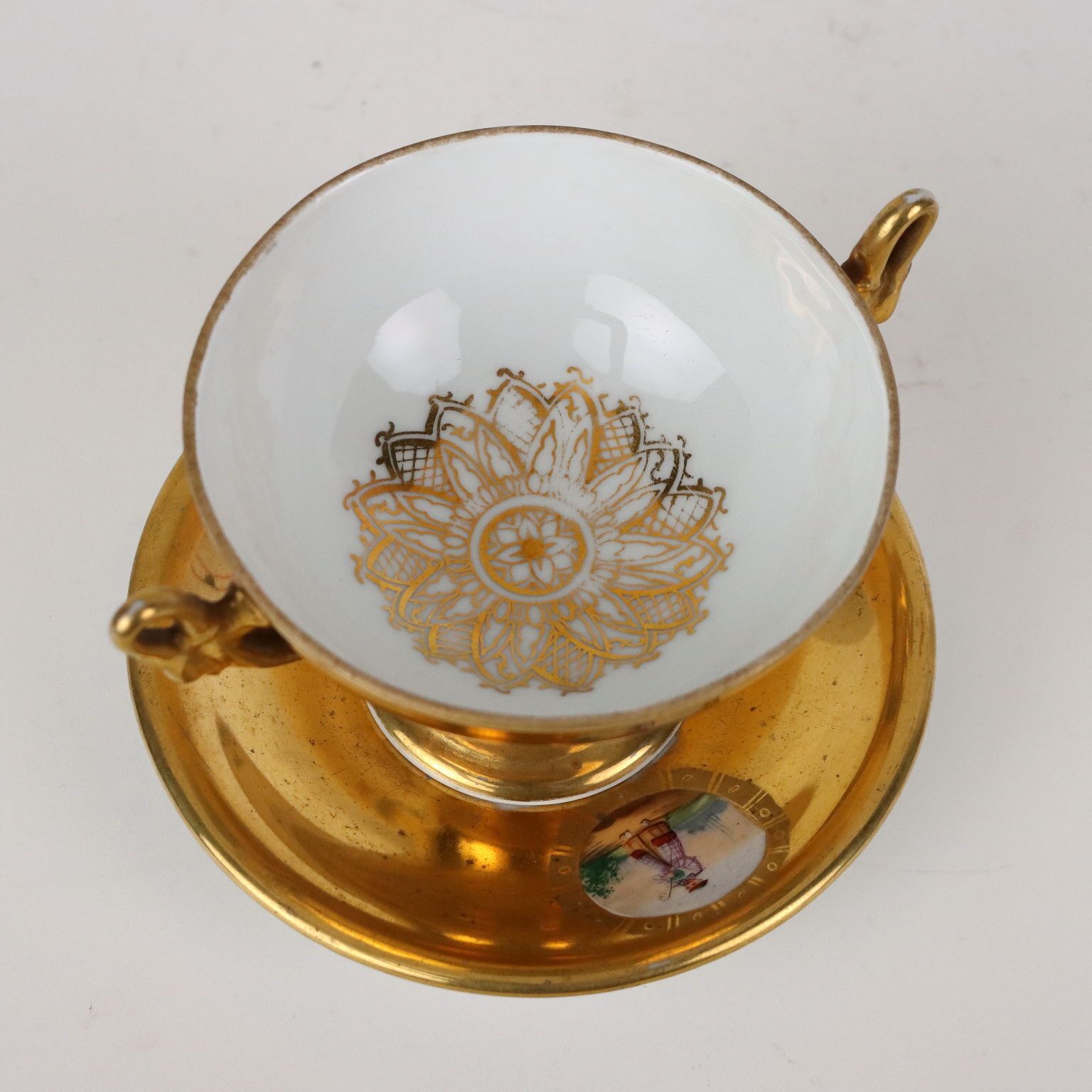 Ancient Sugar Bowl Porcelain R. Giovine Europe '800 Ceramics photo vinterior