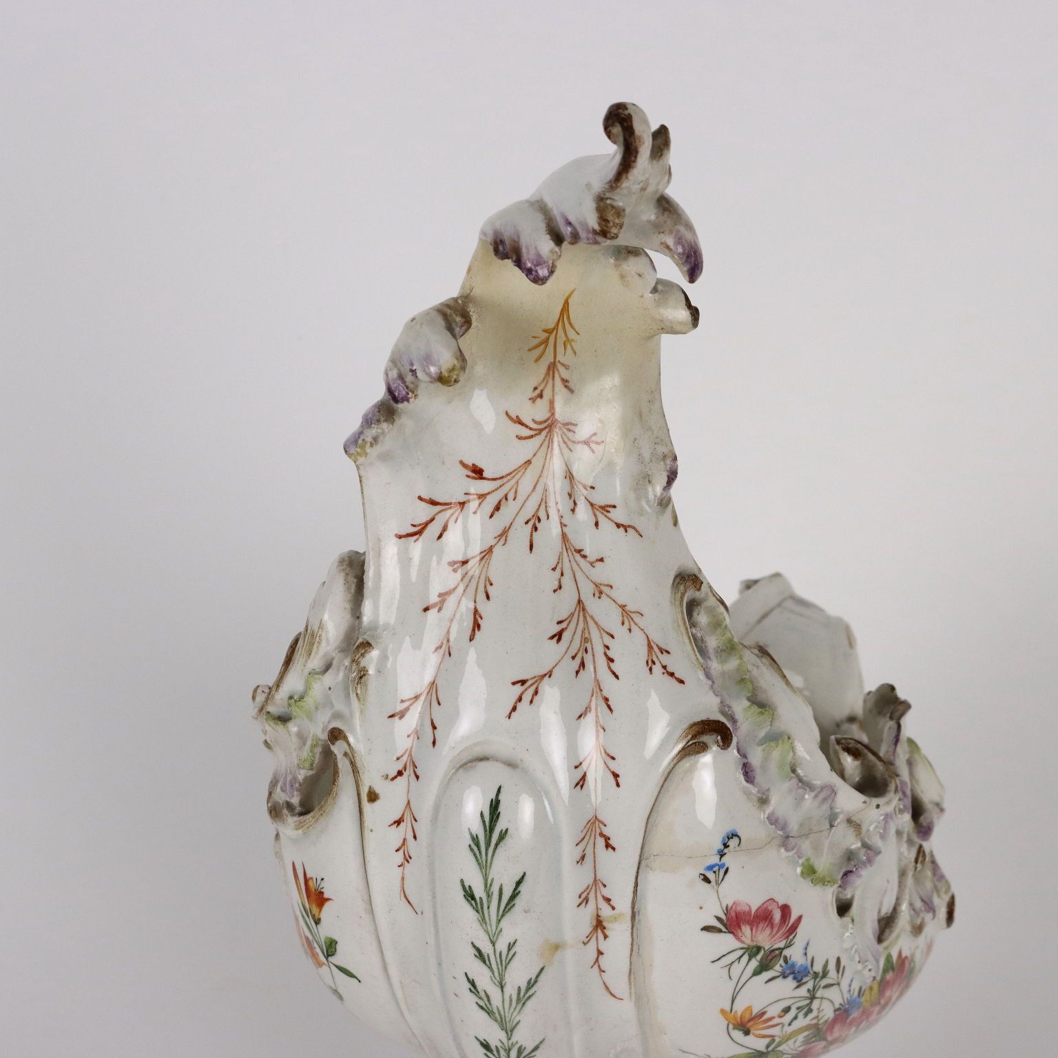 Ancient Centerpiece Nove Man. First Half XIX Century Majolica photo 440.0