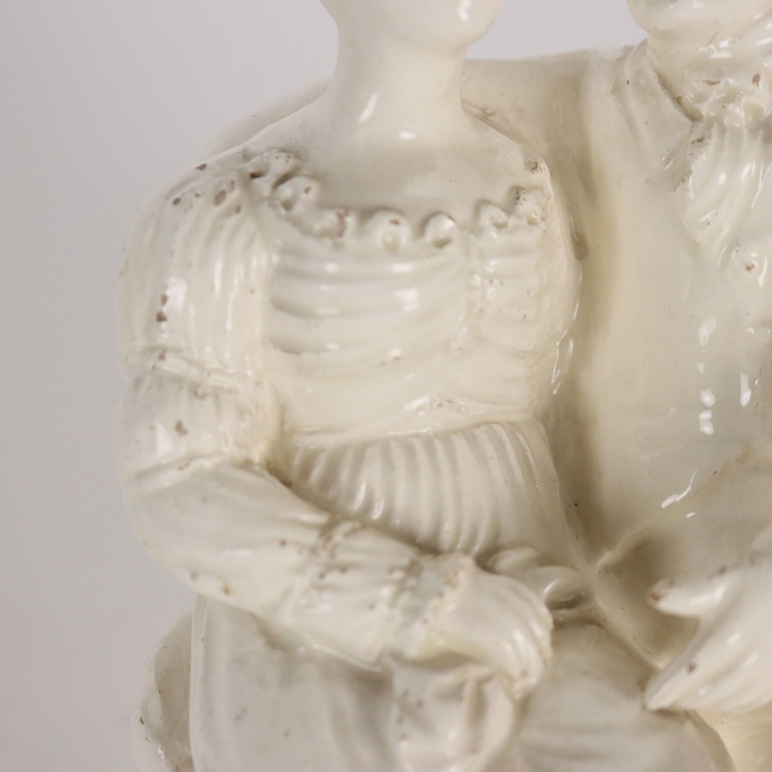 Ancient Sculpture Gallant Couple Venetian Manufacture '800 photo Art