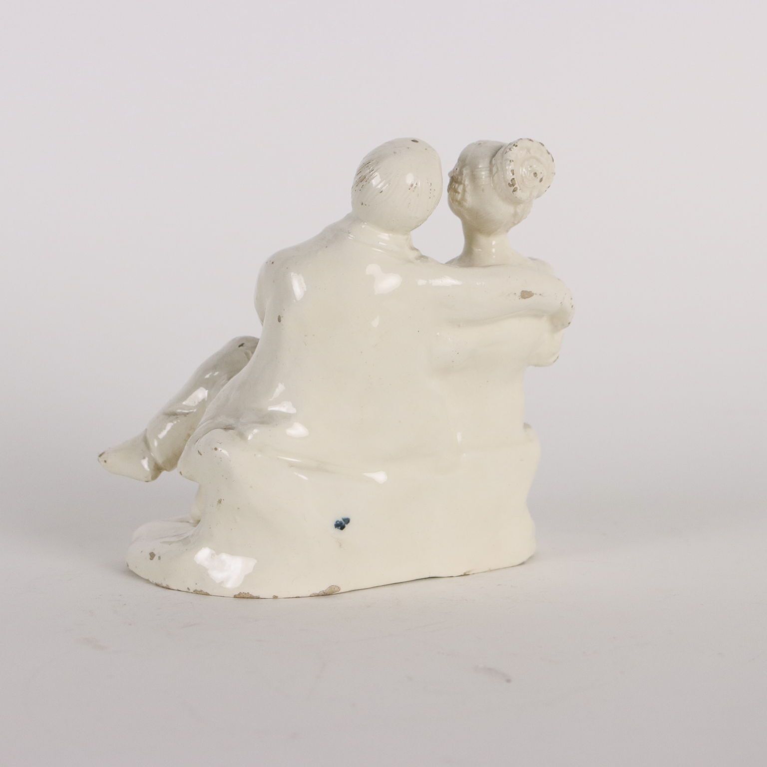 Ancient Sculpture Gallant Couple Venetian Manufacture '800 photo vinterior