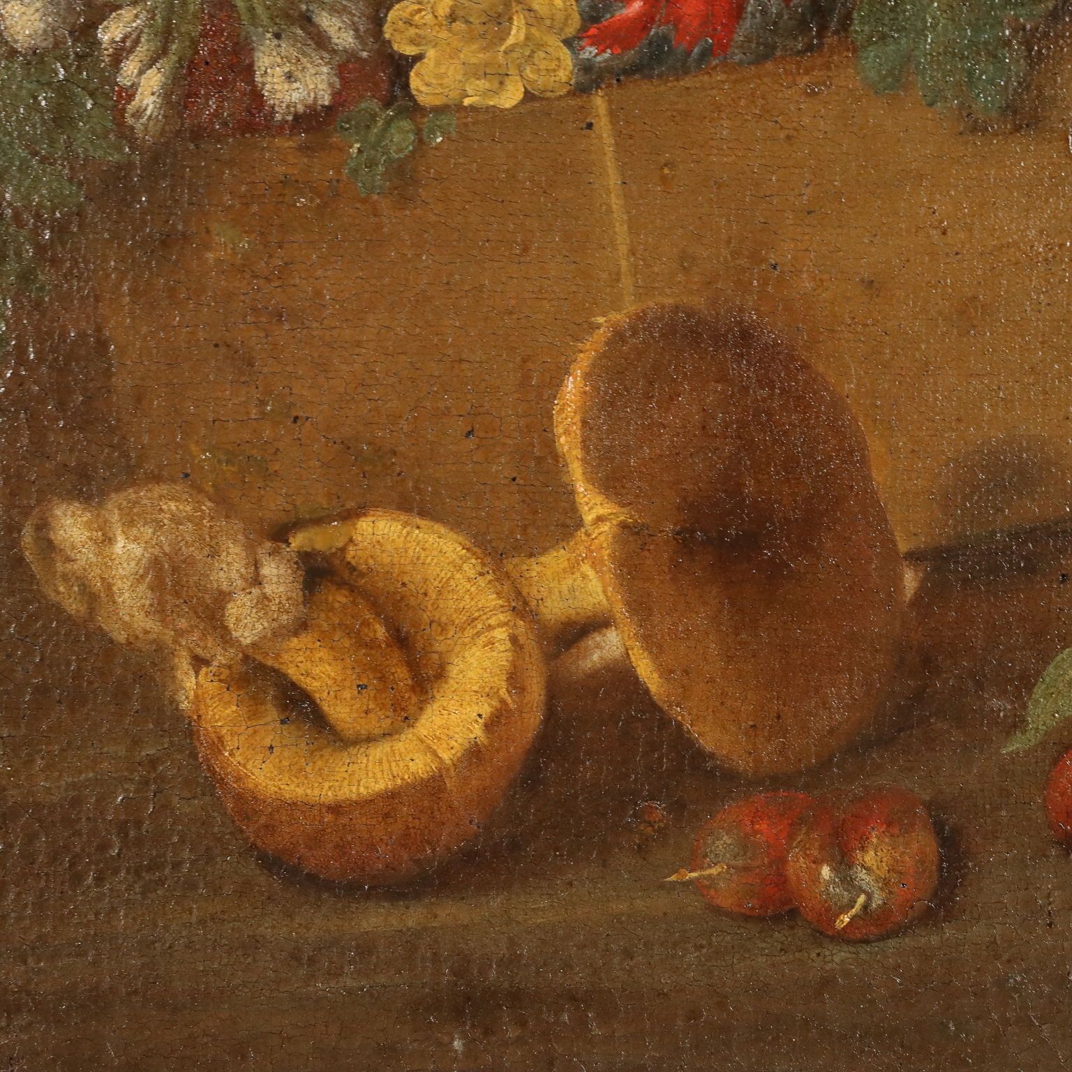 Antique Painting With Still Life Oil On Canvas XVIII Century photo 3000.0