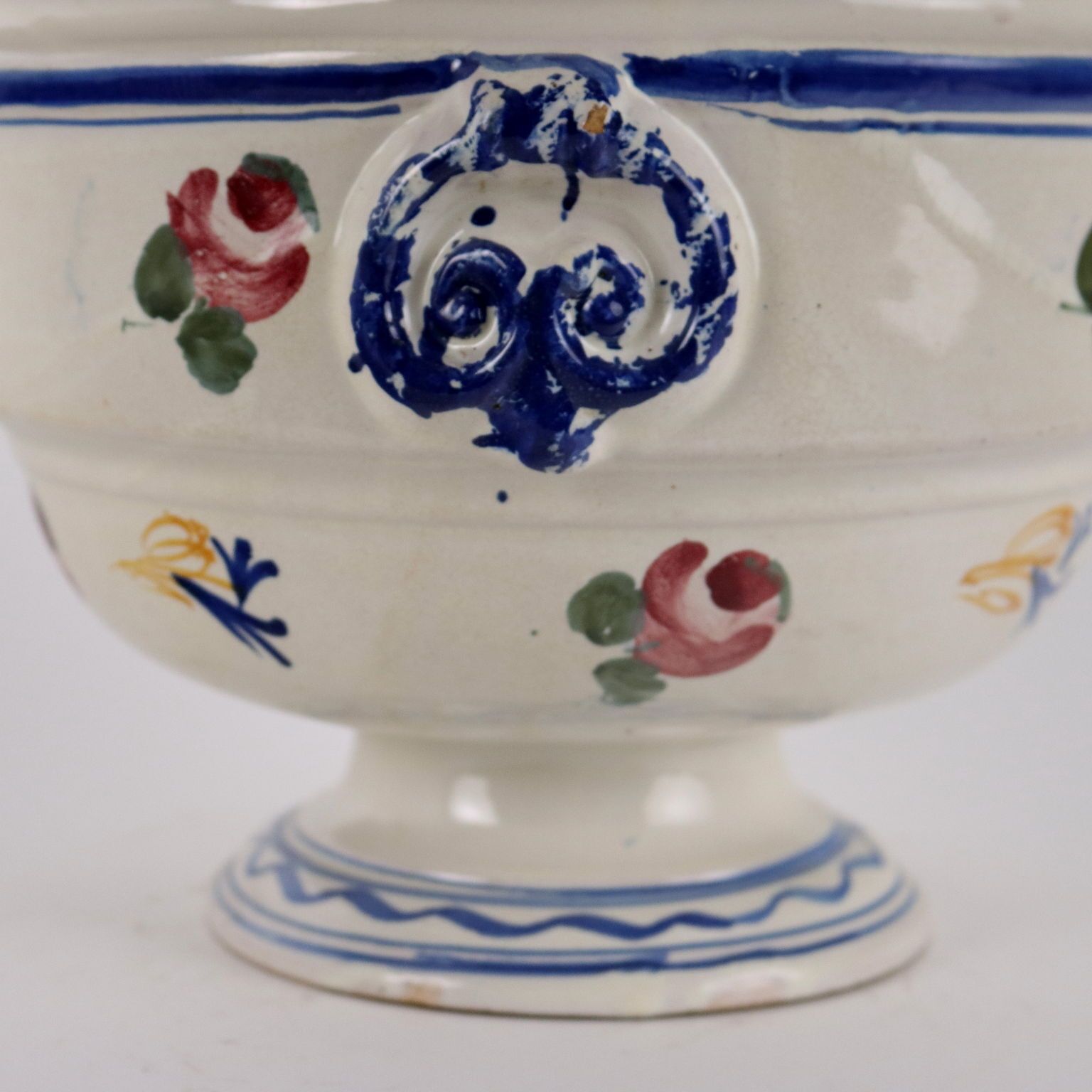 Home Decor Antique Soup Tureen Ceramic Italy XIX Century photo