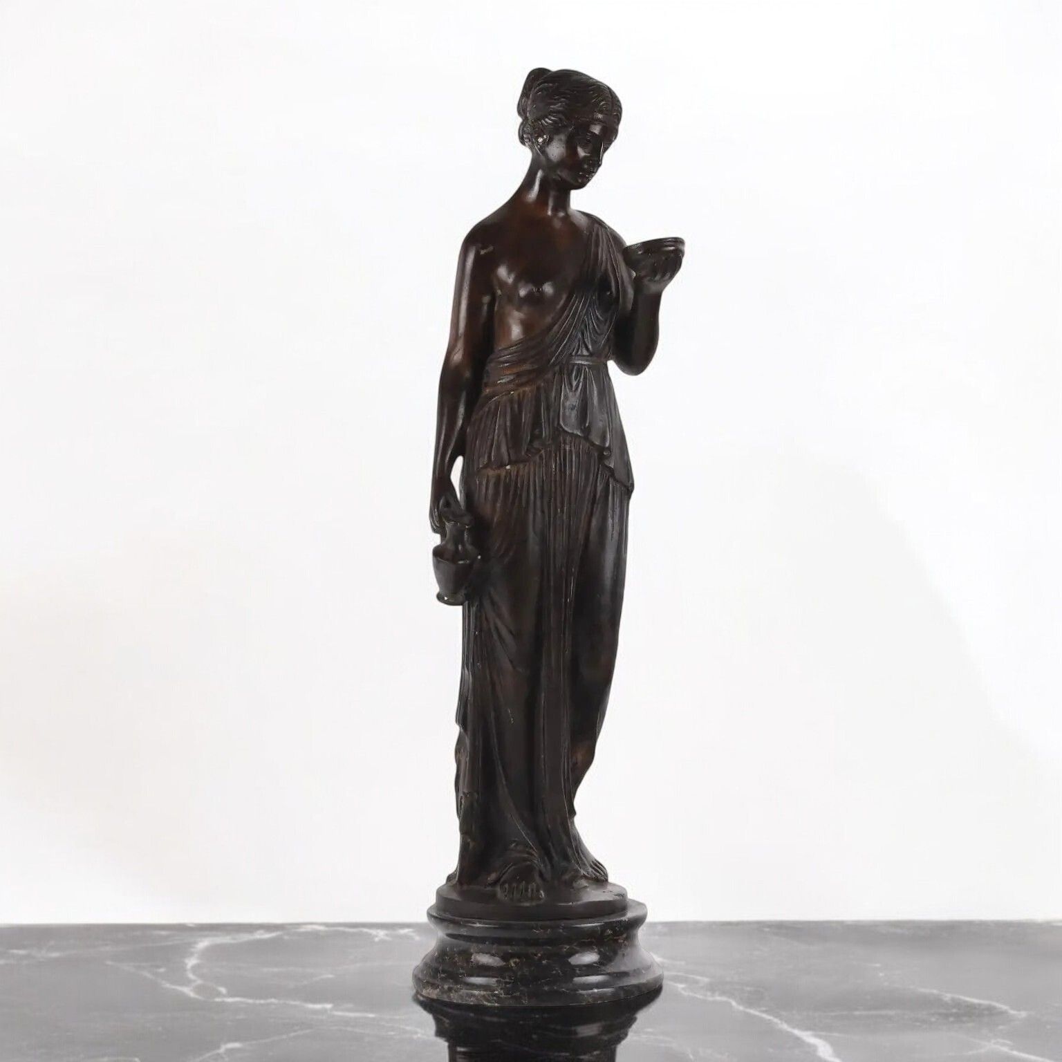Antique Sculpture Bust Of Allegory Bronze XX Century photo furniture