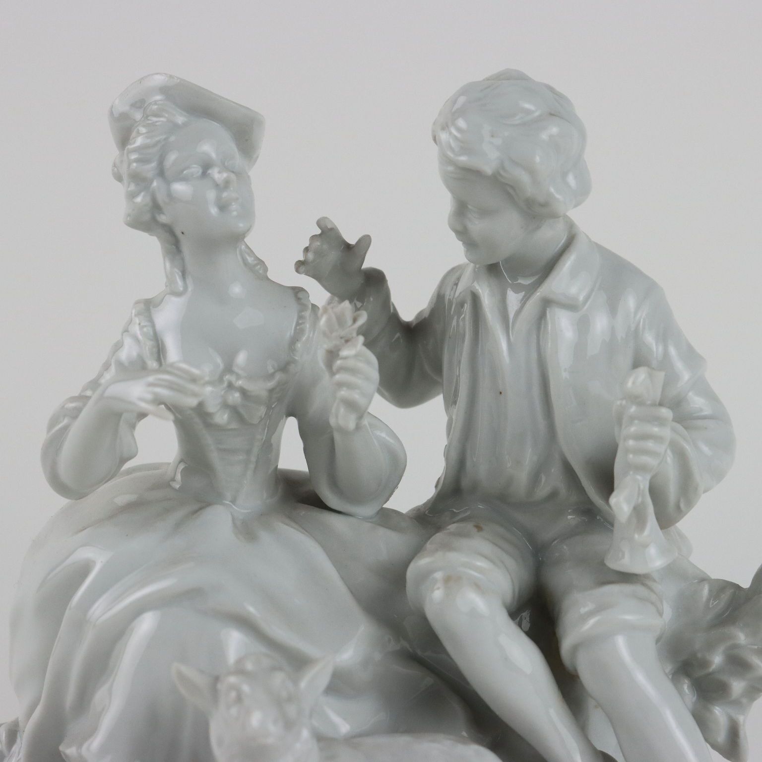Antique Sculpture White Porcelain Unter Weiss Bach XX Century photo for sale