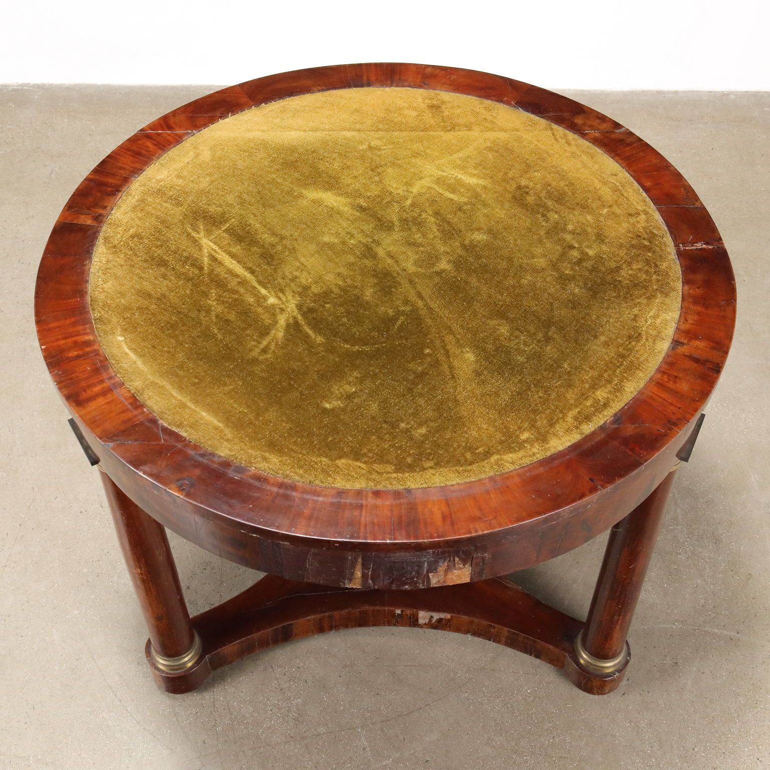 Antique Empire Coffee Table Mahogany Bronze Italy XIX Century photo for sale