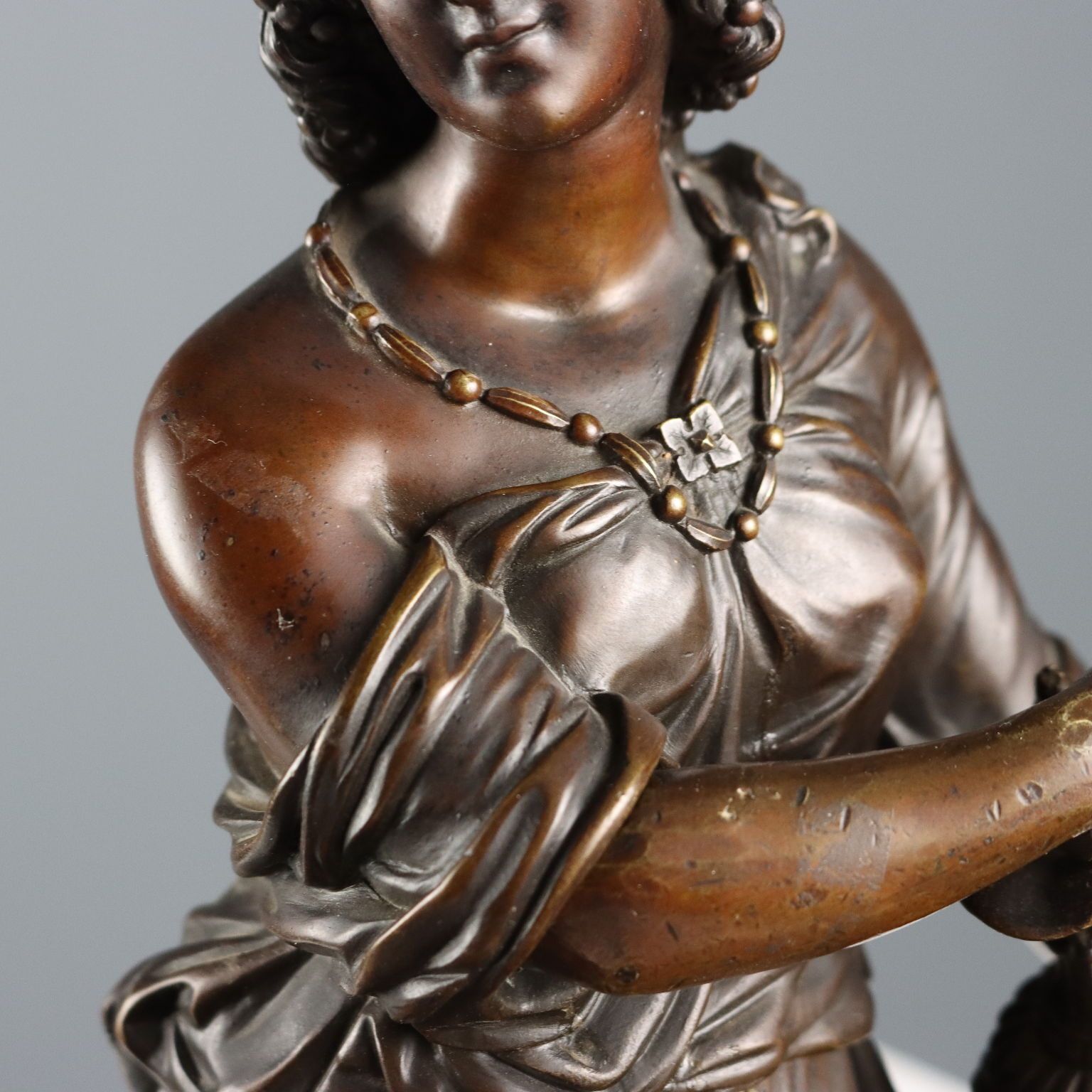 Antique Bronze Figure Of A Young Woman Moreau Manufactory '900 photo Art