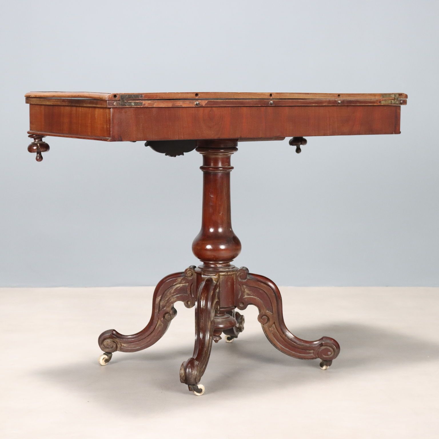 photo for sale Antique Game Table Louis Philippe Carved Mahogany XIX Century