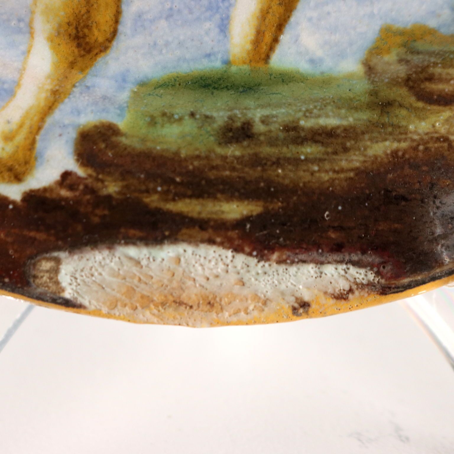 Antique Saucer Majolica Manifattura Castelli D'abruzzo XIX Century photo 230.0