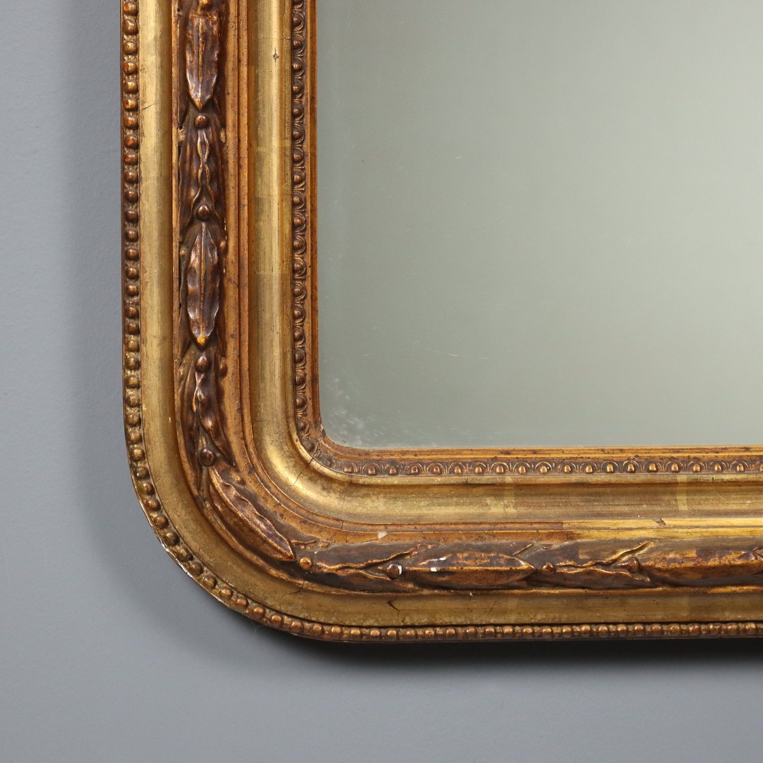 Antique Mirror Carved Gilded Wood Italy Early XX Century photo 560.0