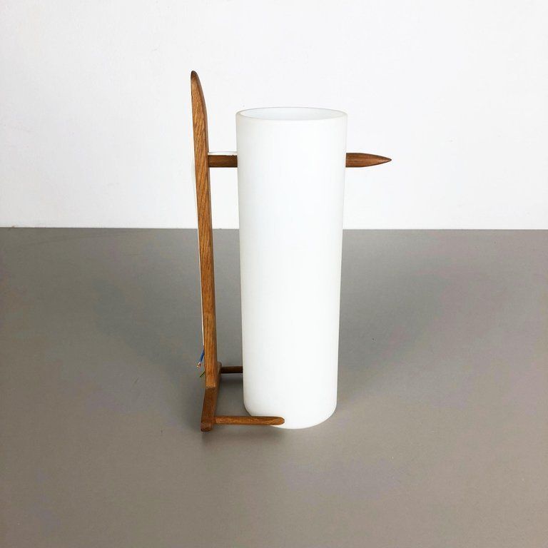 photo for sale Teak And Glass Wall Sconces Light By Uno & östen Kristiansson For Luxus, Sweden