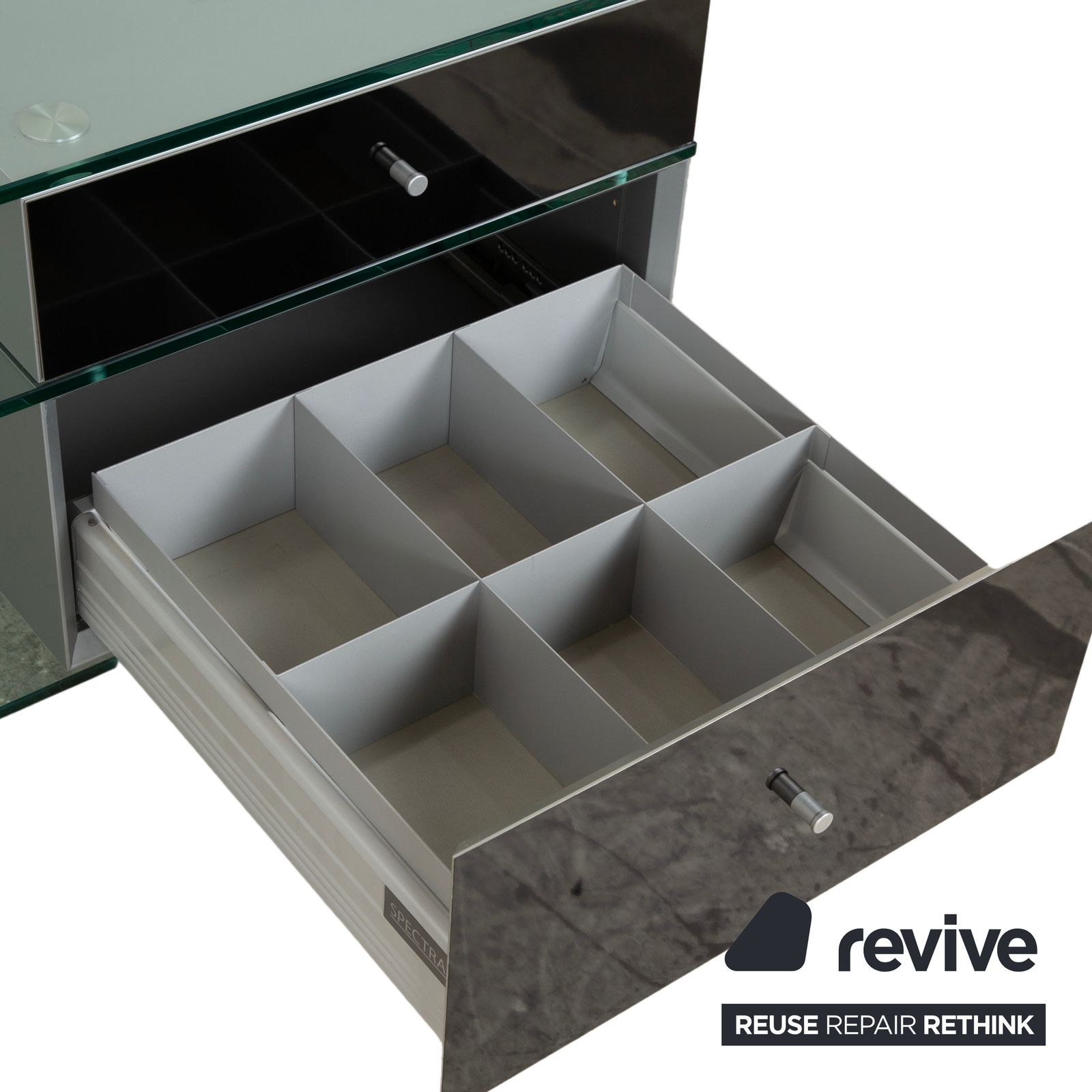 Buffet Spectral CL 1552 en verre noir photo Mobilier