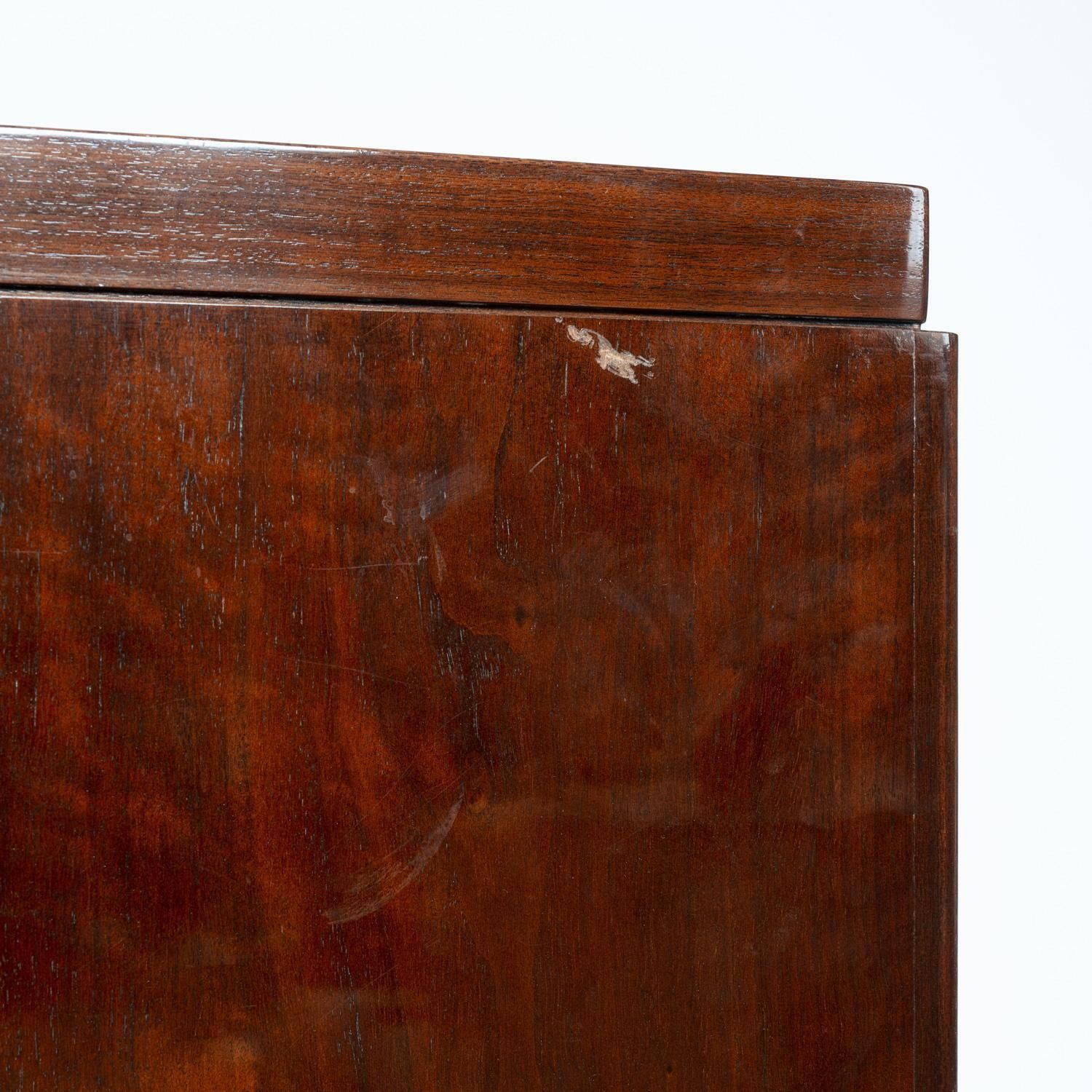 Furniture Art Deco Style Walnut Veneered Drawer Cabinets Or Nightstands By Baker Furniture photo