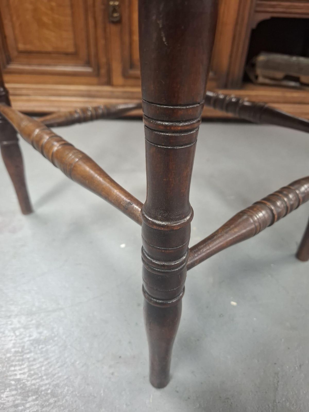 Edwardian Mahogany Spindle And Turned Leg Piano Stool photo buy