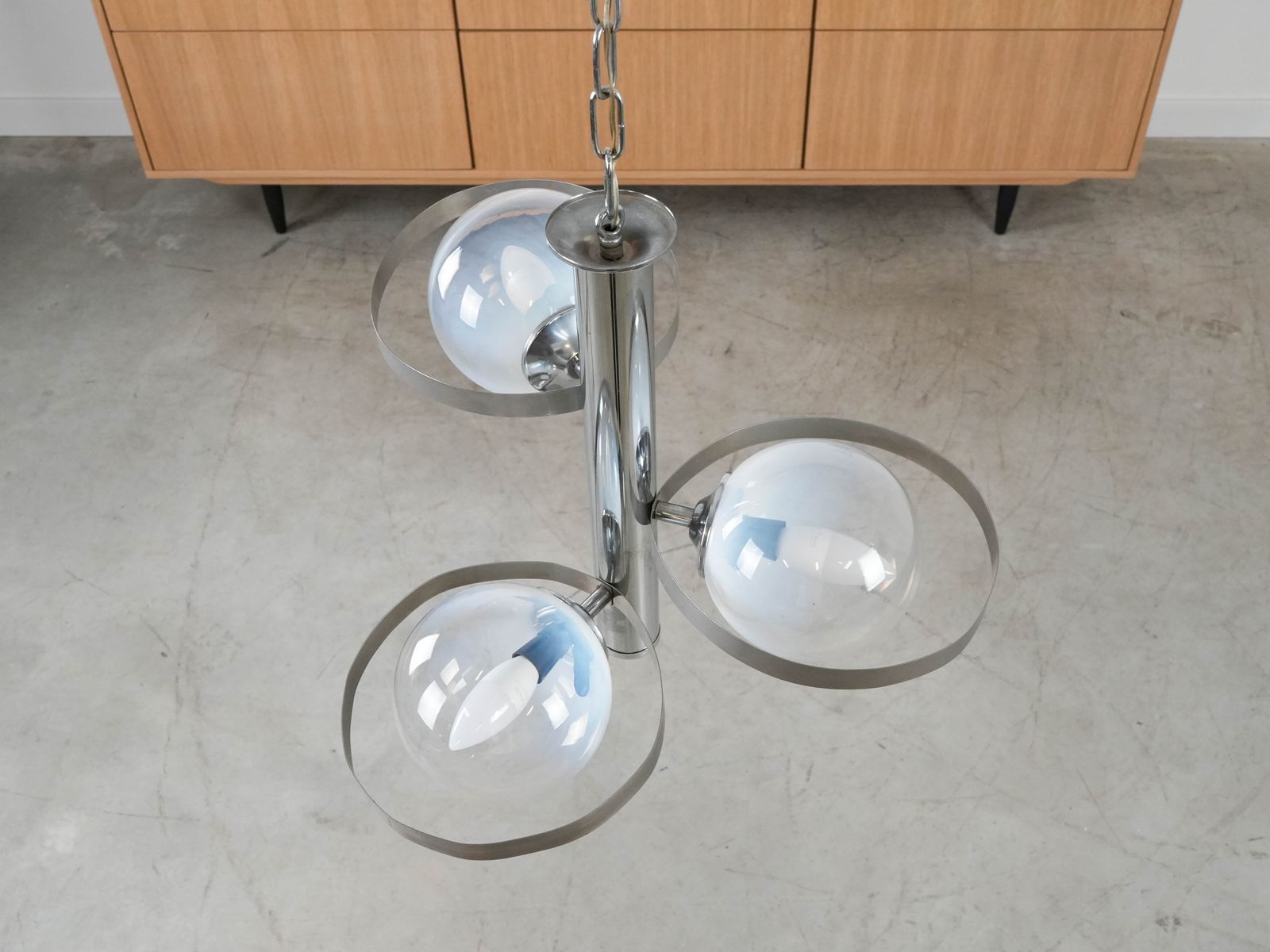 Pendant Lamp, Space Age, 1970s, Manufactured In Italy photo vintage