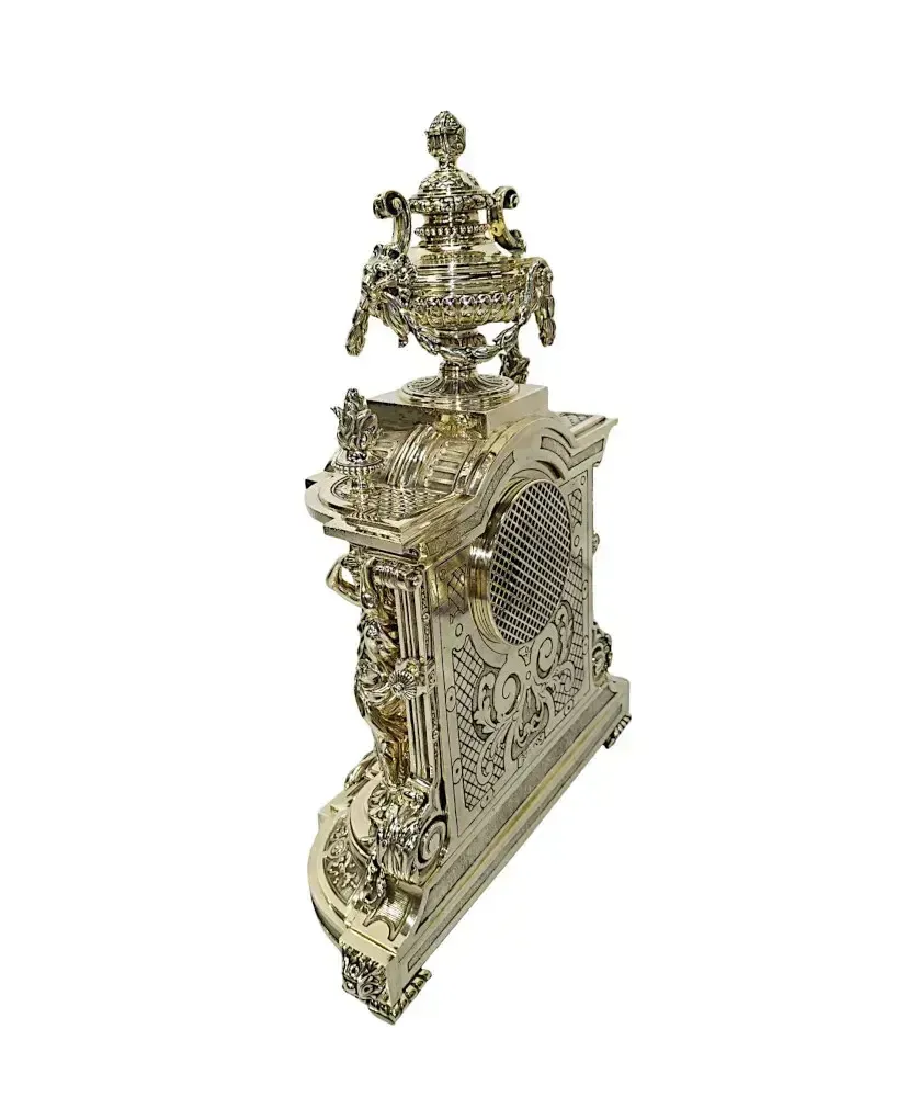 Home Decor A Very Rare Large 19th Century French Bronze Clock Garniture Set Fully Restored And Polished photo