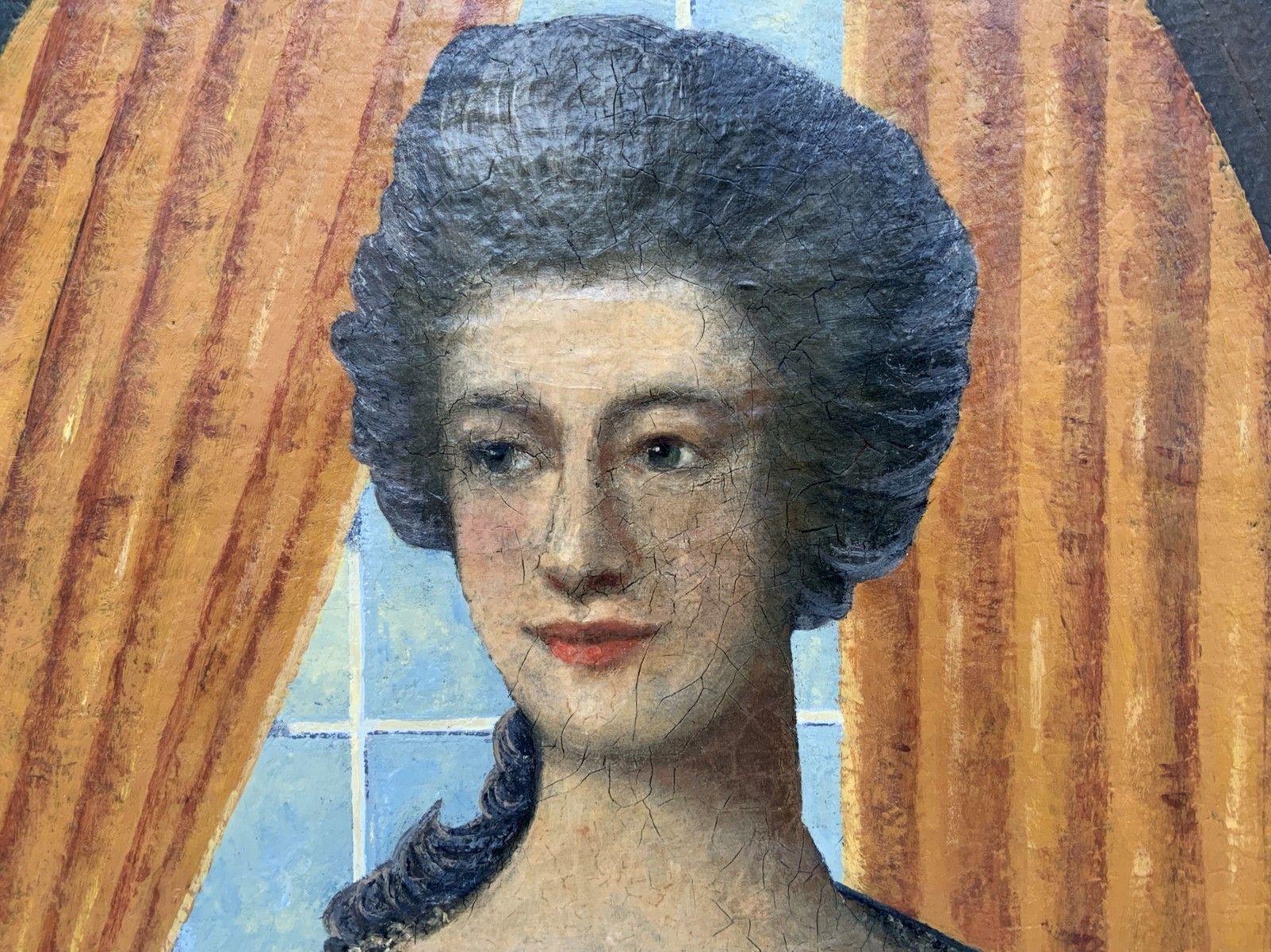 18th Century European School Oil Portrait Painting Of An Elegant Female Beauty photo 790.0