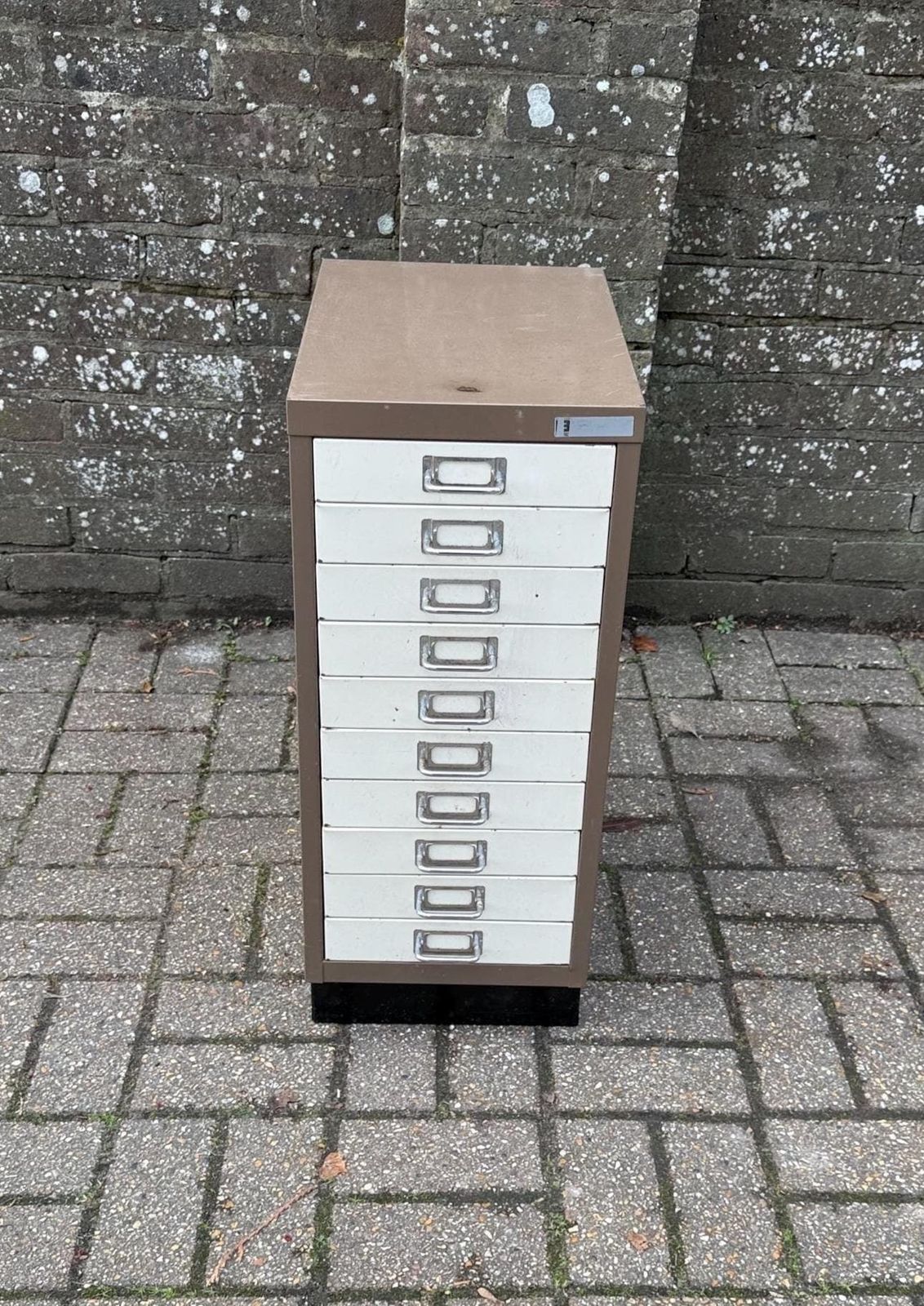 Vintage Industrial Metal Drawer Cabinet Filing Unit Mid Century Office Storage Chest   10 Drawer Filing Cabinet
