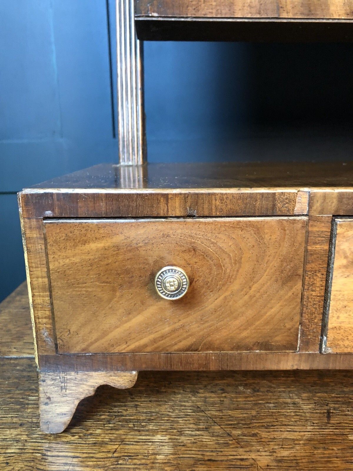 Antique Georgian Regency Period Mahogany Large Toilet Mirror With Drawer And Key photo for sale