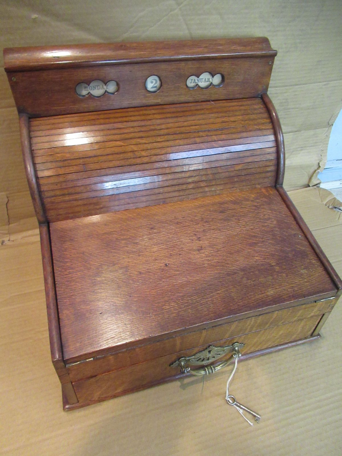 photo furniture Late Victorian  Oak Stationary / Date  Cabinet
