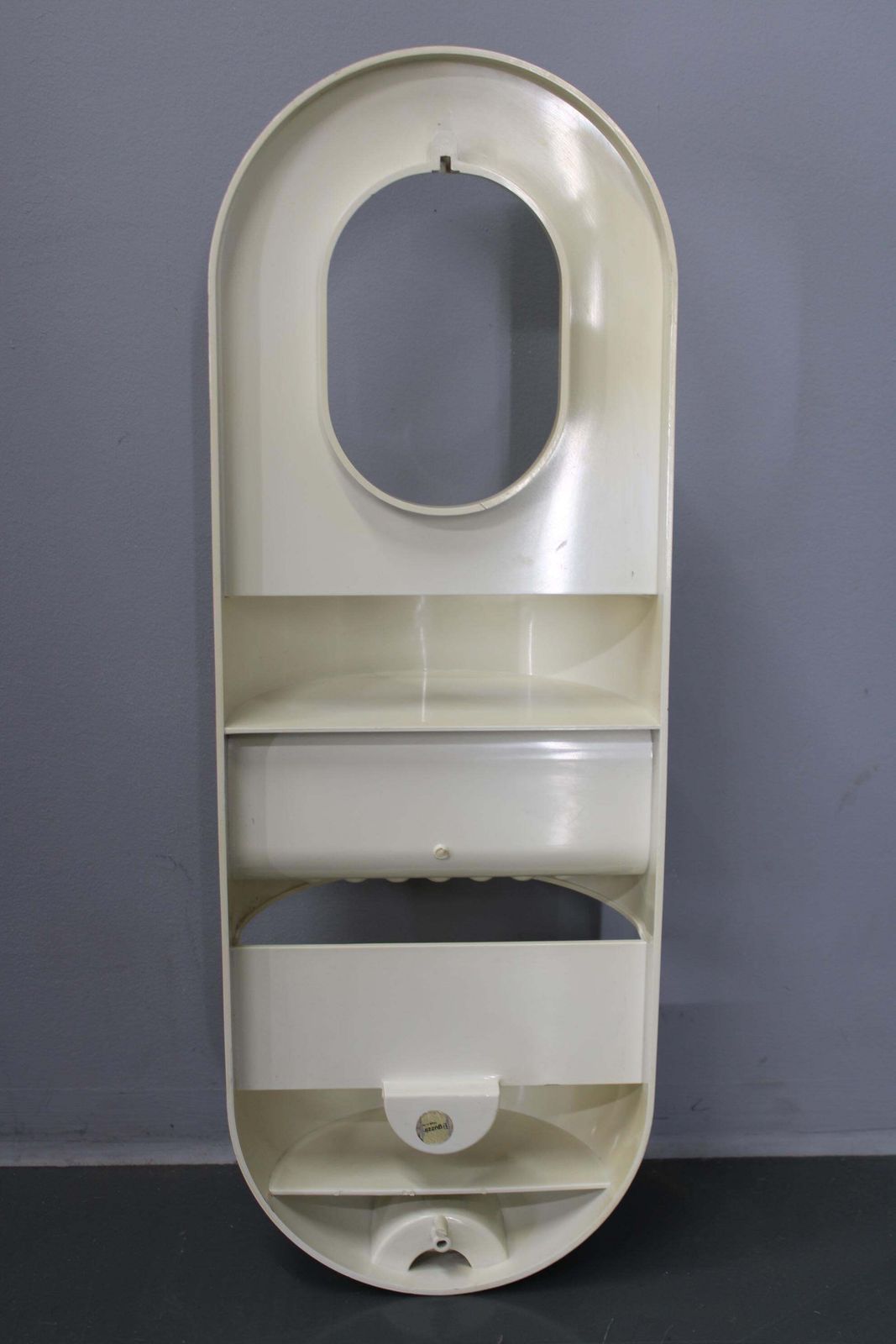 photo furniture Mid Century Guzzini Plastic Bathroom Shelf, Italy, 1970s