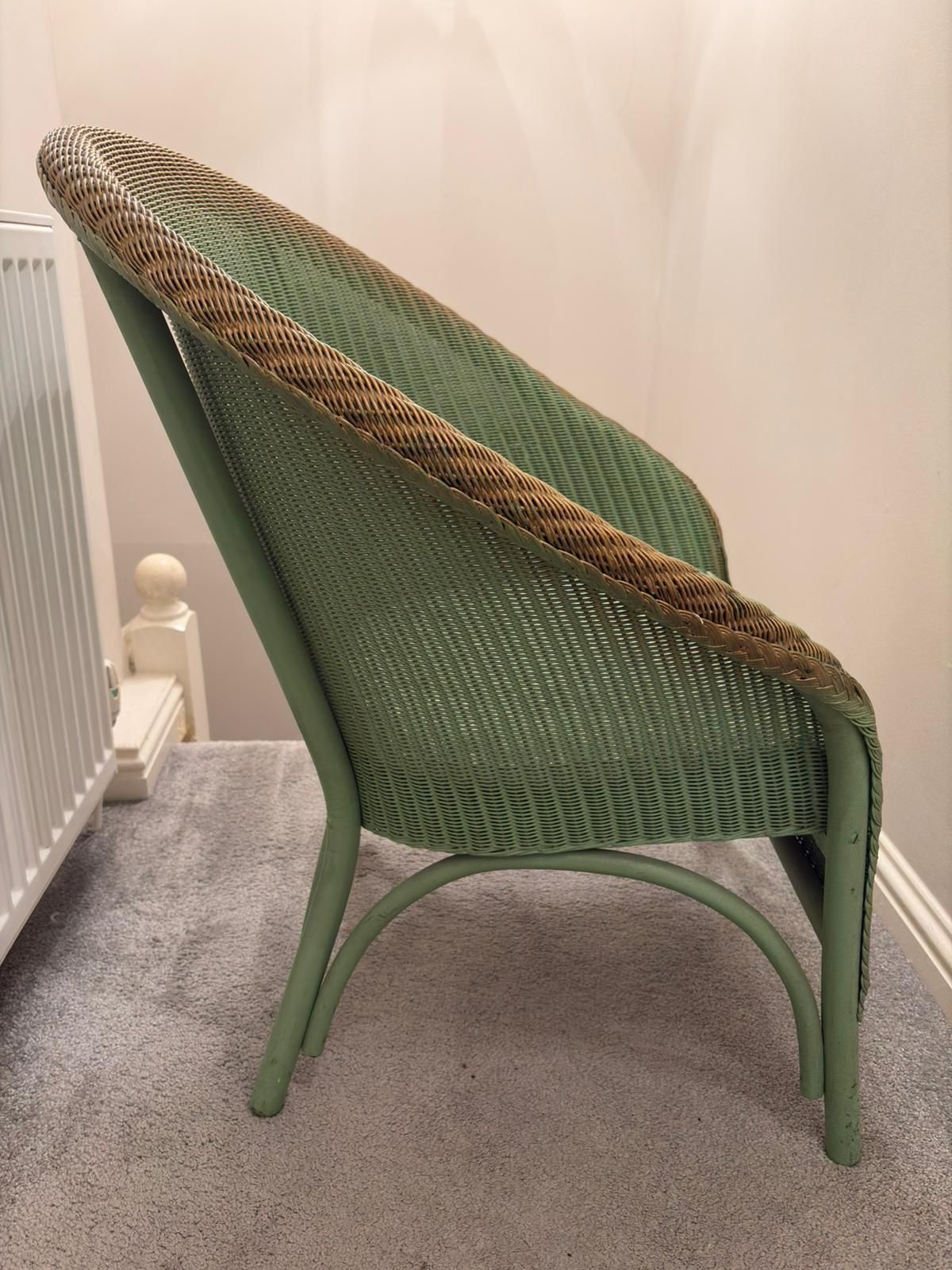 Green And Gold Lloyd Loom Occasional Chair photo Furniture