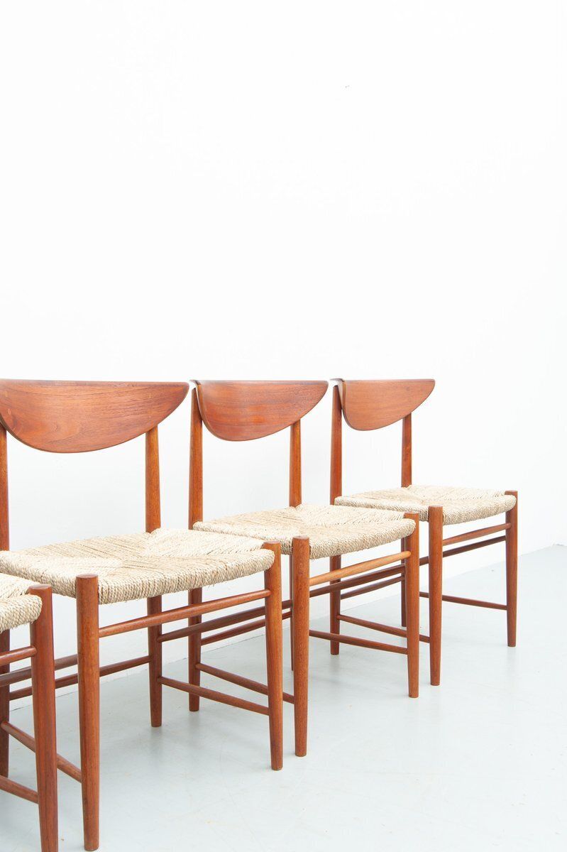 photo vinterior Vintage Teak Dining Chairs By Peter Hvidt And Orla Mølgaard Nielsen For Søborg Møbelfabrik, 1950s, Set Of 4