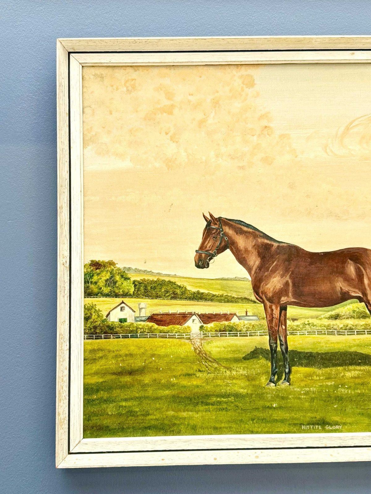 Portrait Of Hittite Glory Standing Still   Oil On Canvas Mounted On A Panel Signed Biering And Dated 1976 Lower Right   In A Gilt Frame photo furniture