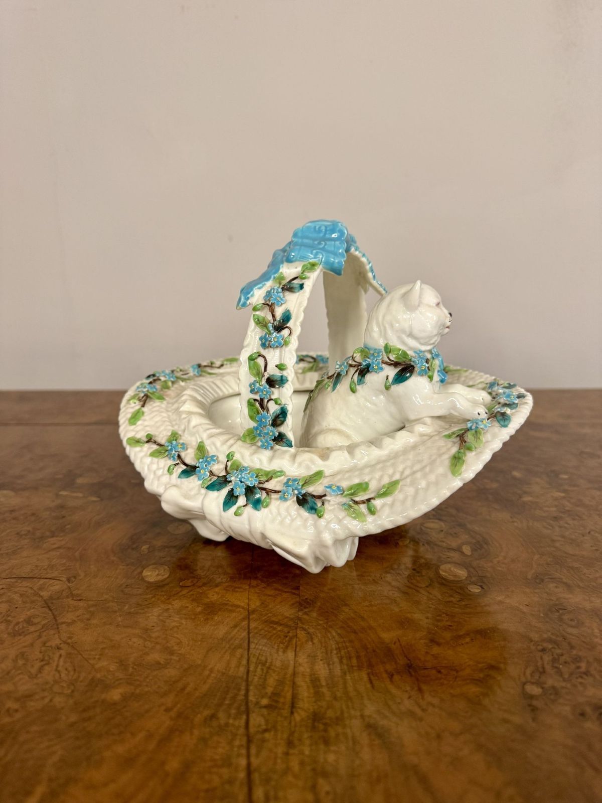 Pretty Quality Antique Porcelain Basket photo buy