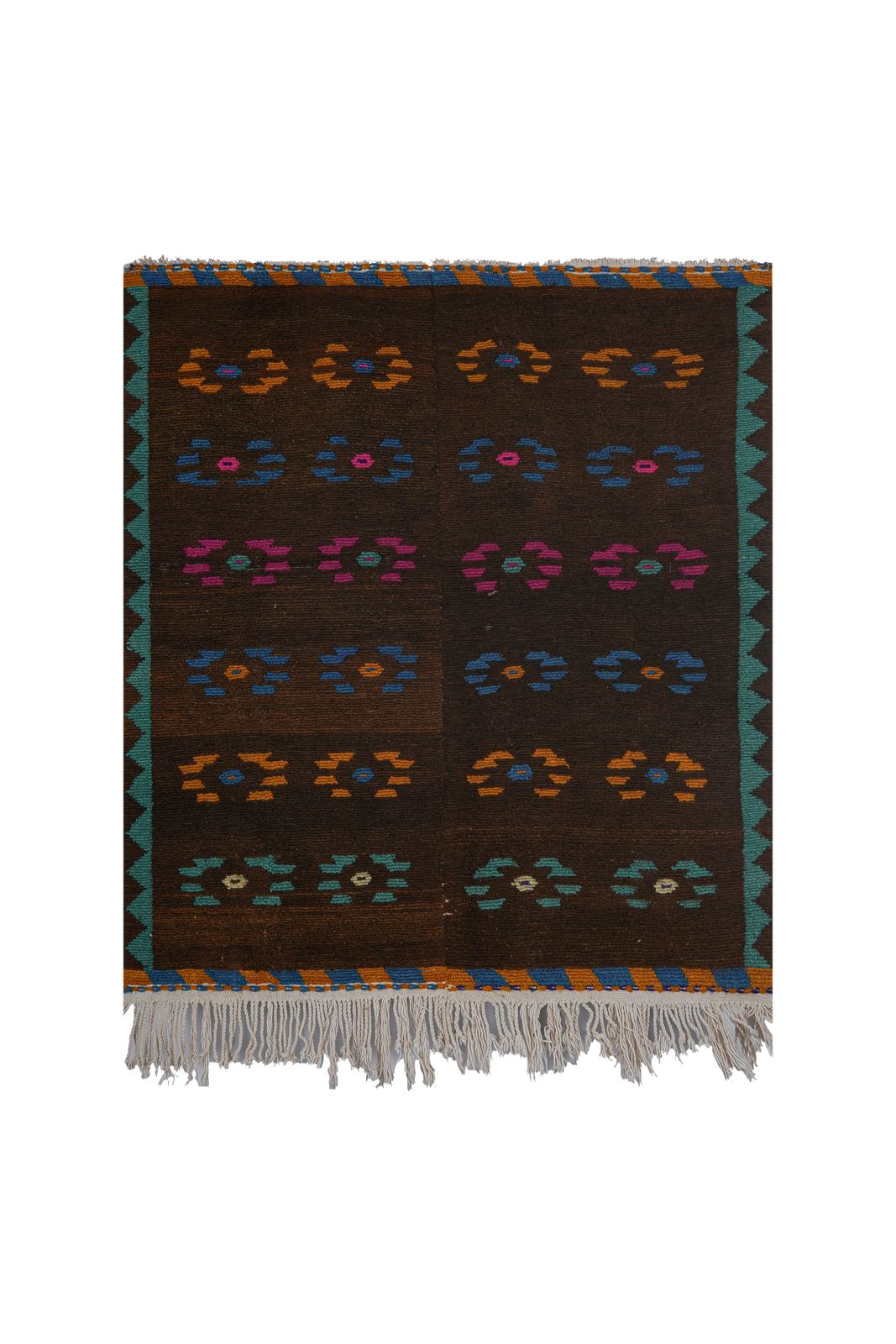 1970s Vintage Mohair Tulu Rug 3'9'' X 4'6''