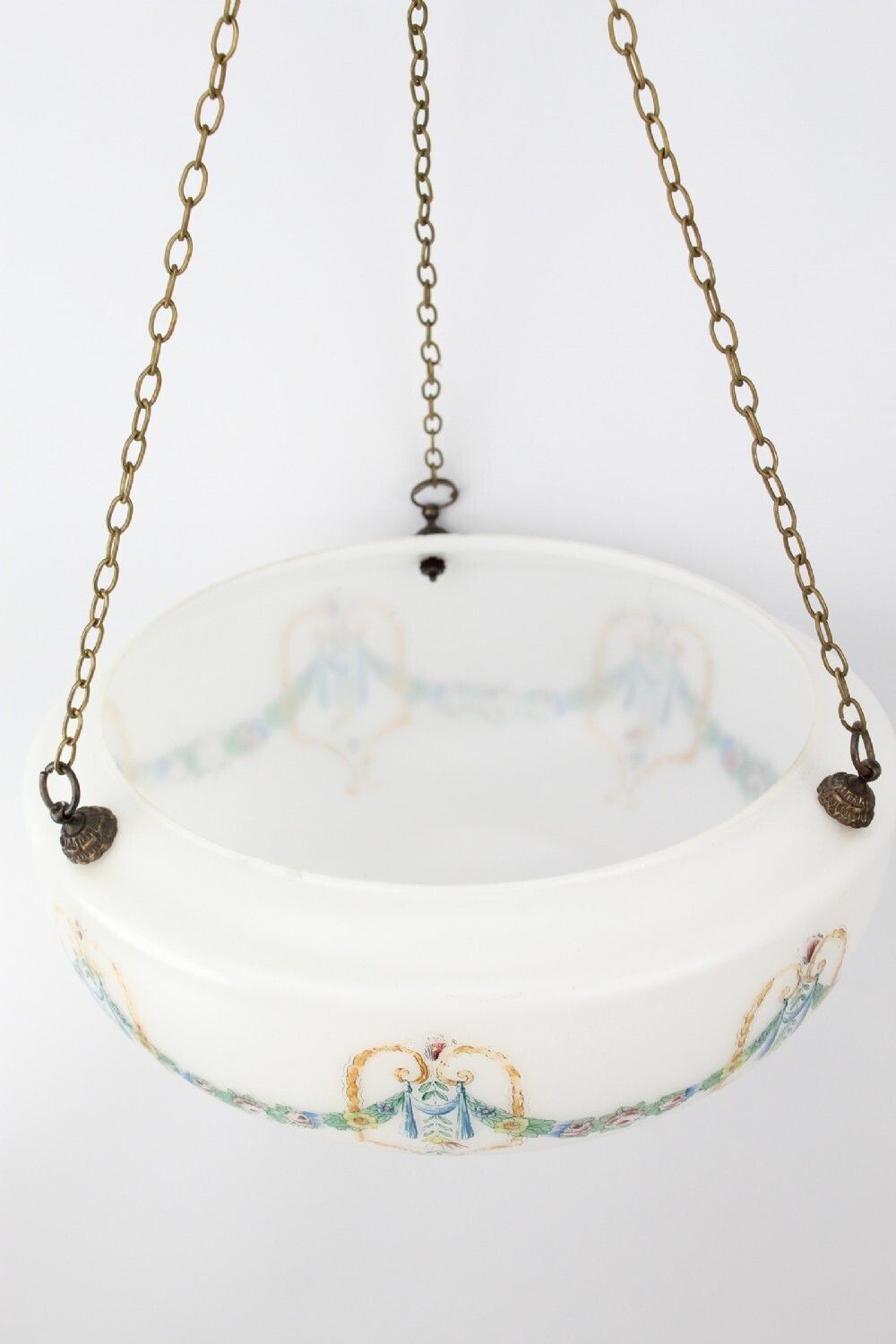 Neo Classical Painted Glass Plafonnier Light Shade photo furniture