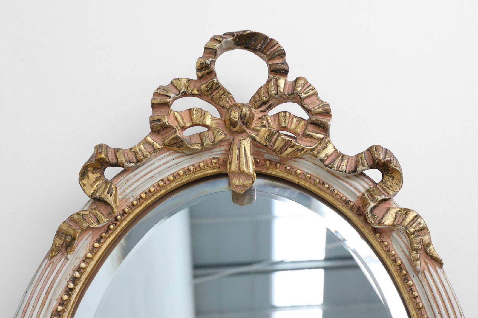 Louis XVI Baroque Style Mirror In Carved Wood, France, 1950s photo furniture