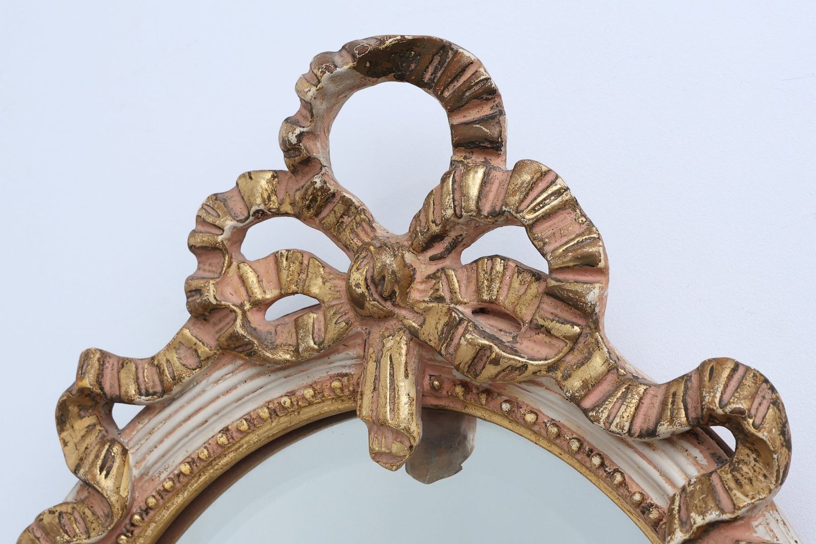 Louis XVI Baroque Style Mirror In Carved Wood, France, 1950s photo buy