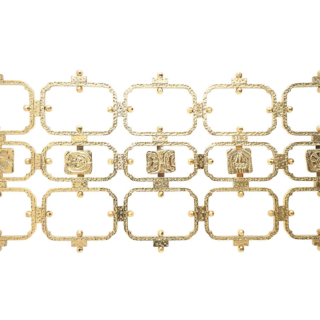 Brass Headboard By Luciano Frigerio, 1970s photo vintage