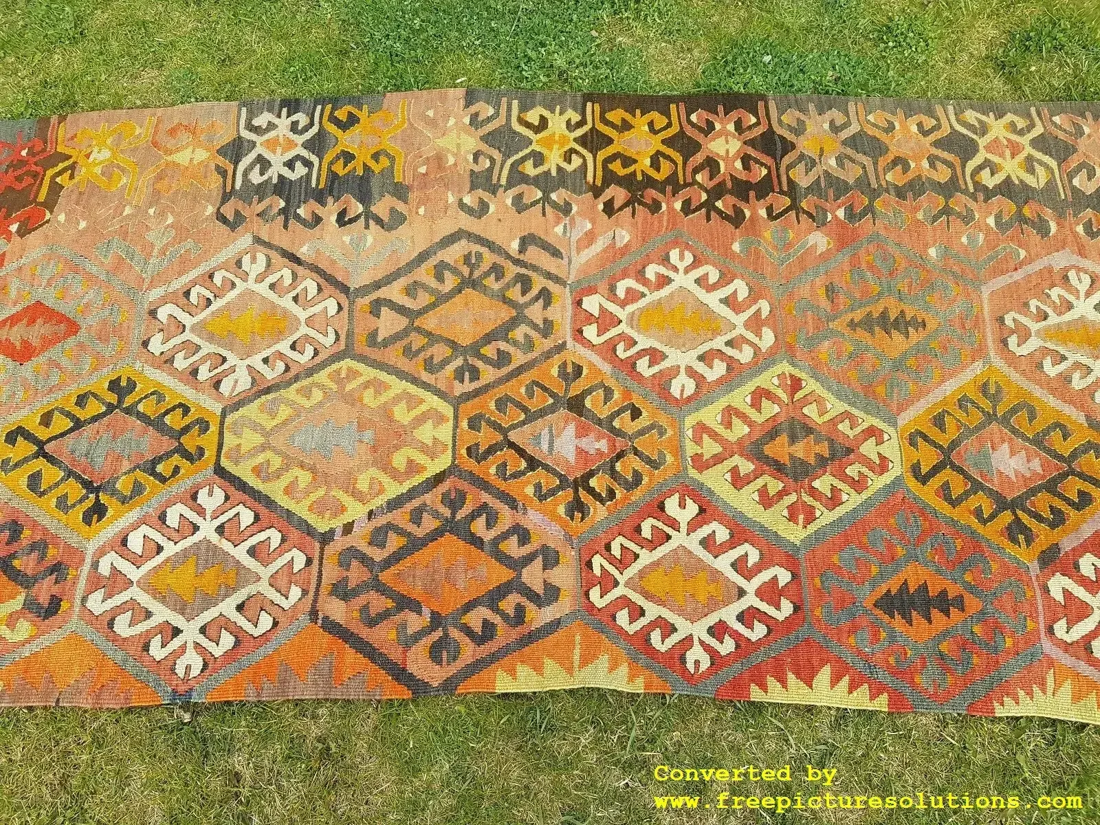 1970s Vintage Turkish Kilim Runner   3′ × 8′12″ photo vinterior