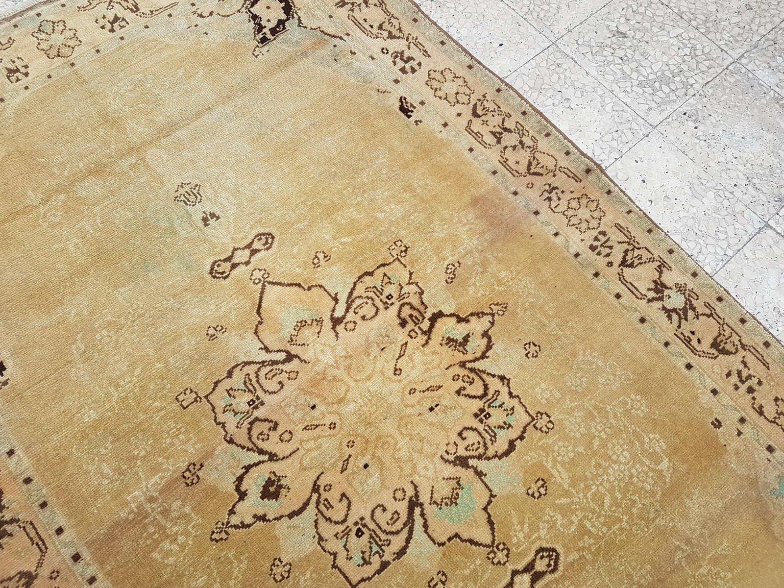 Faded Turkish Karapinar Rug 52'' X 86'' photo Textiles