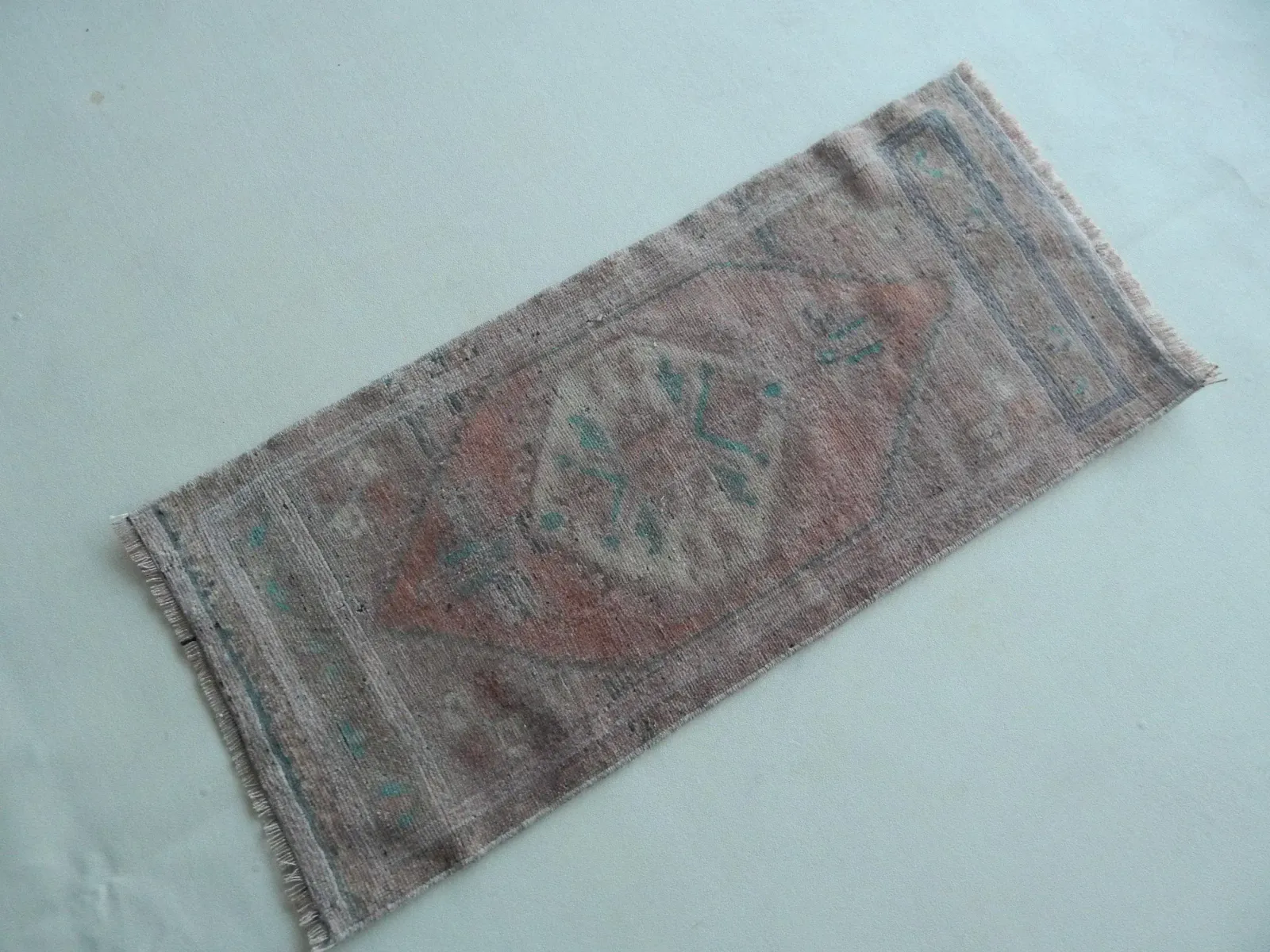 Front Of Kitchen Sink Rug Hand Made Faded Mini Rug 1'5" X 3'3" photo furniture