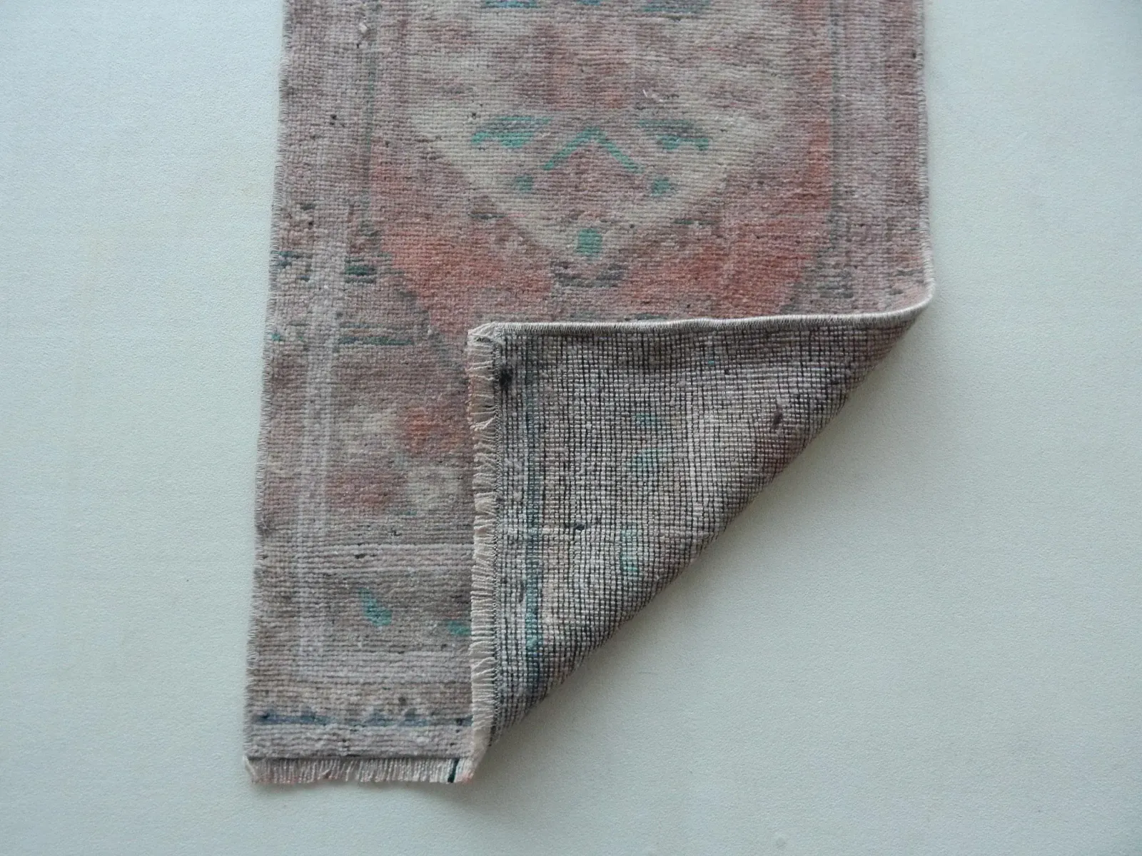 Front Of Kitchen Sink Rug Hand Made Faded Mini Rug 1'5" X 3'3" photo buy