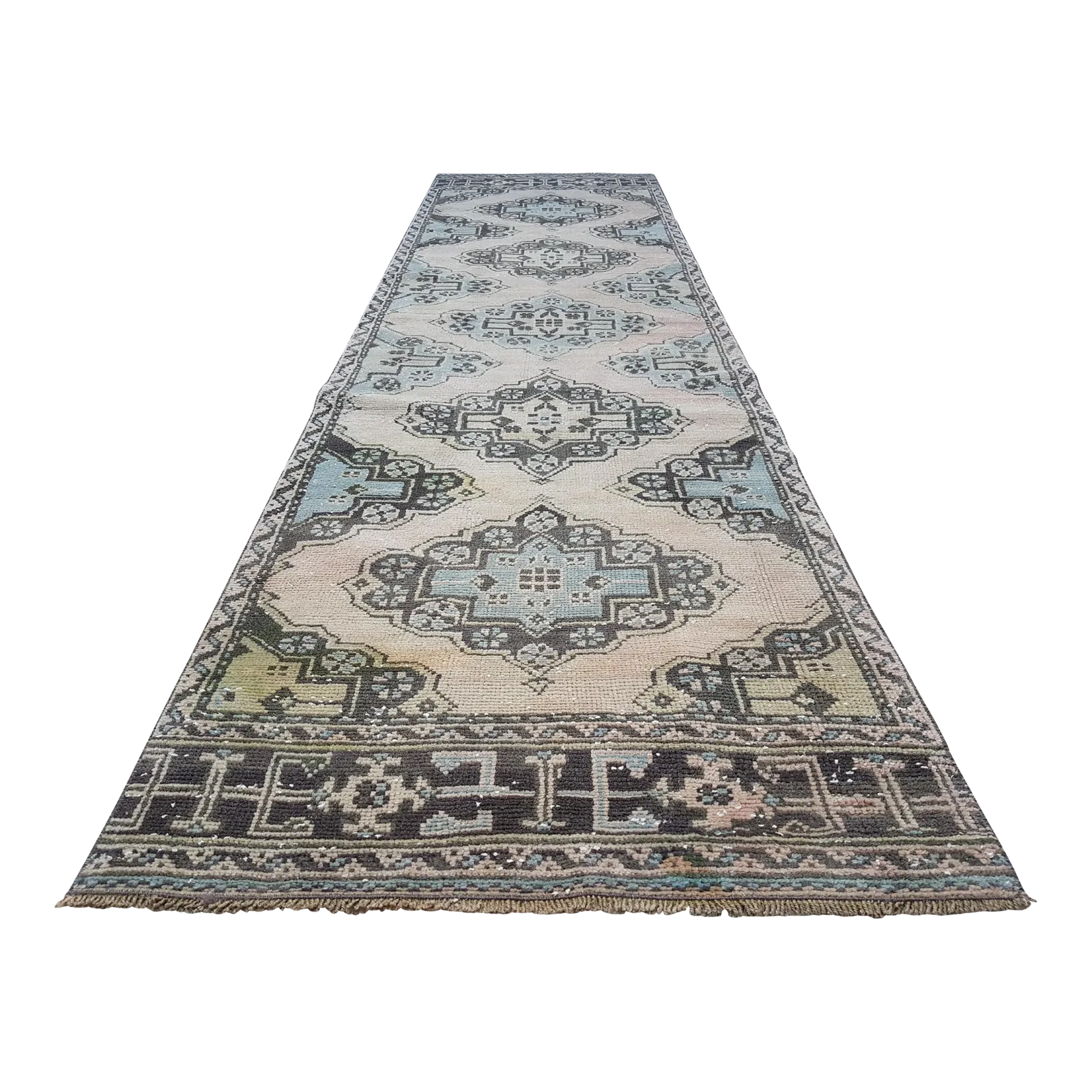Vintage Oriental Anatolian Large Foyer Size Rug 3'1" X 11'7"