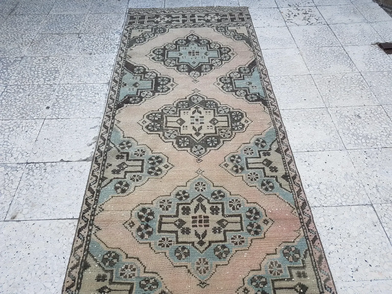 Vintage Oriental Anatolian Large Foyer Size Rug 3'1" X 11'7" photo buy