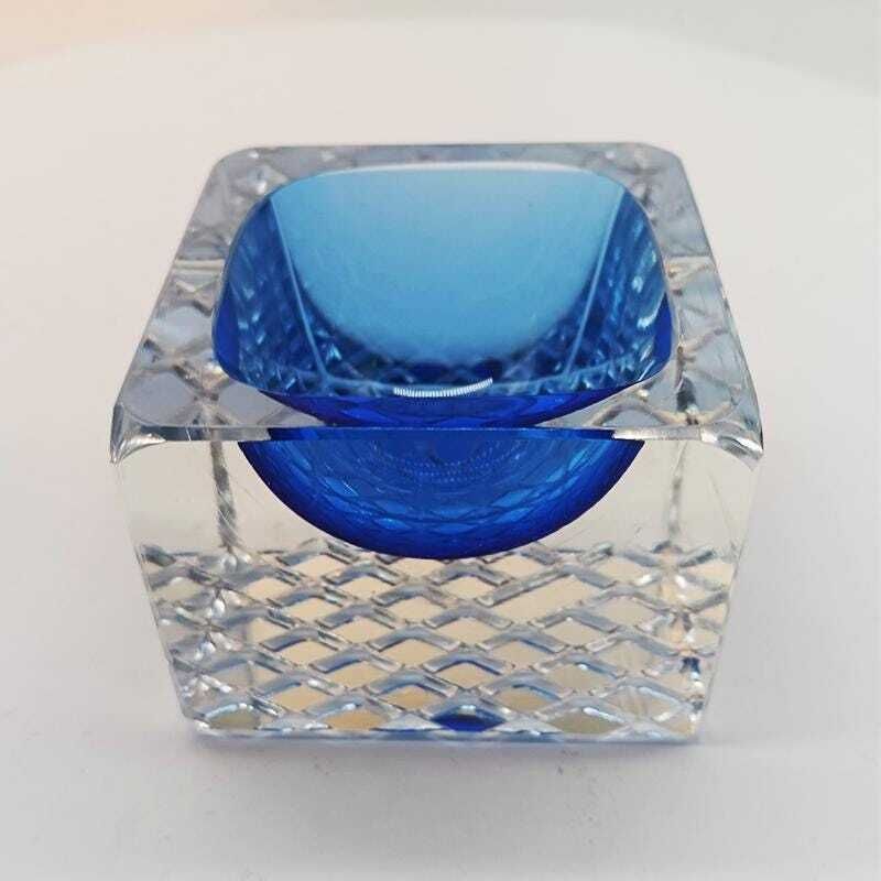 1960s Square Ashtray Or Catch All In Murano Glass By Mandruzzato. Made In Italy photo Home Decor