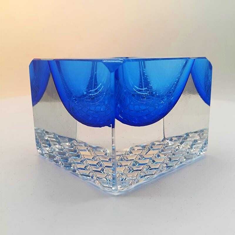 1960s Square Ashtray Or Catch All In Murano Glass By Mandruzzato. Made In Italy photo 254.0
