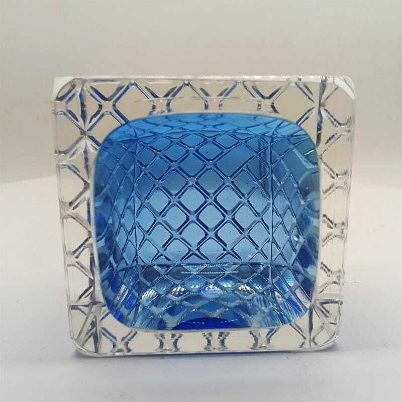 1960s Square Ashtray Or Catch All In Murano Glass By Mandruzzato. Made In Italy photo buy