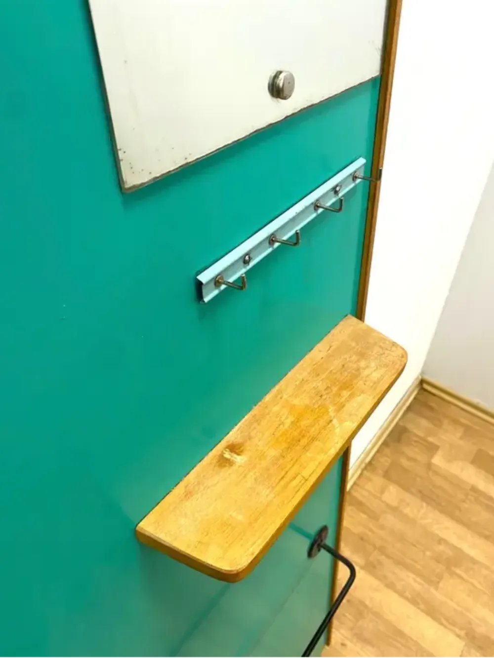 Retro Wandkapstok Met Spiegel, Jaren 1960, Tsjecho Slowakije photo Meubels