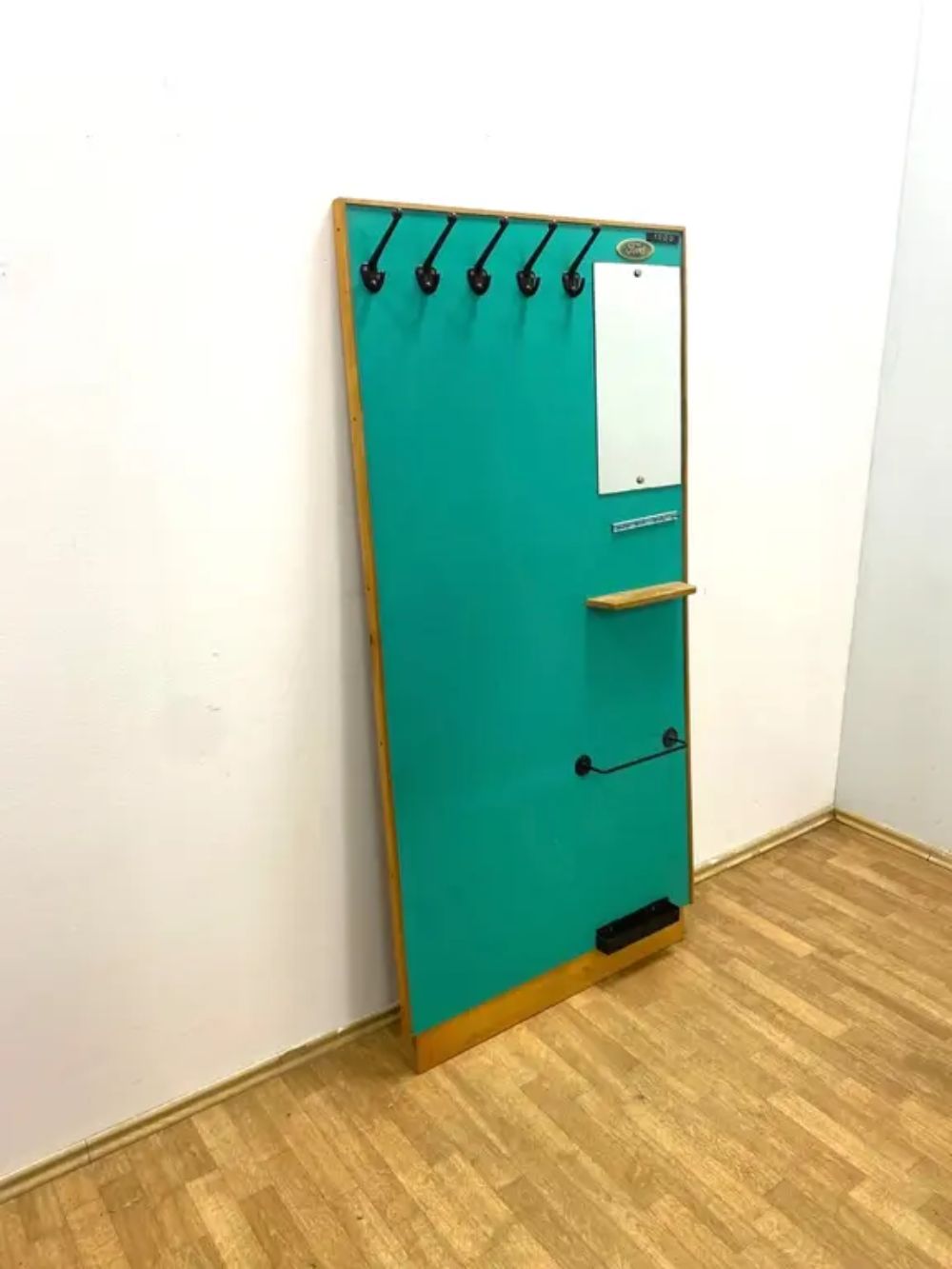 Retro Wandkapstok Met Spiegel, Jaren 1960, Tsjecho Slowakije