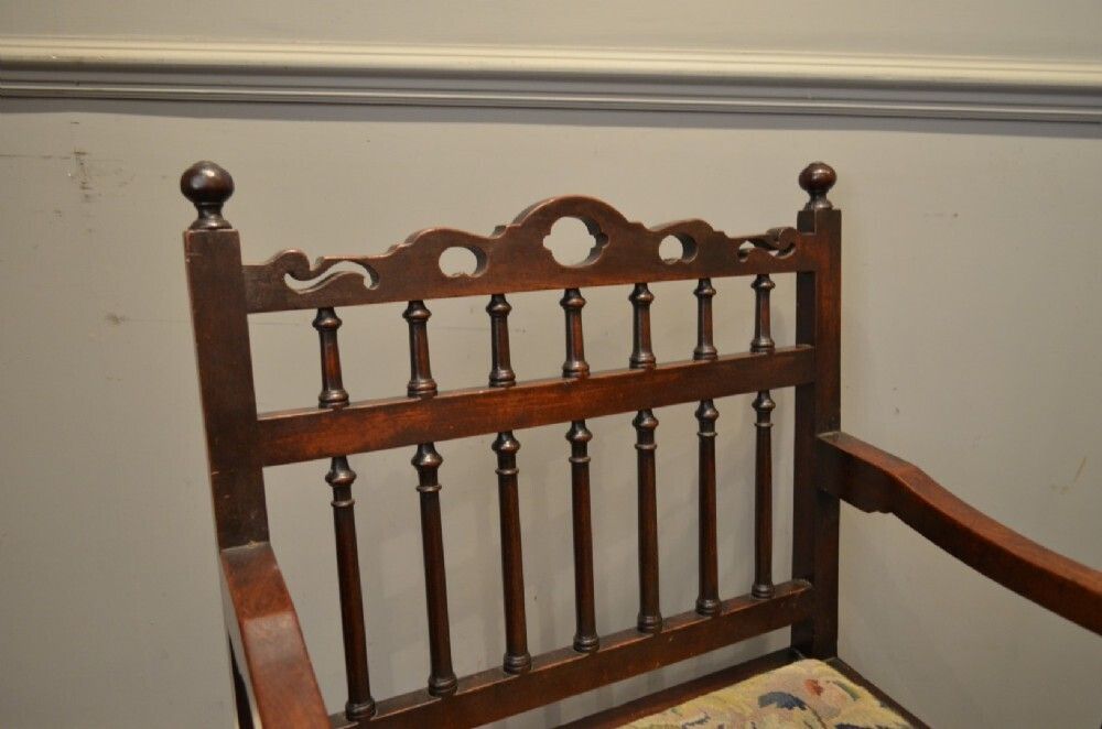 Lovely 18th Century Oak 'Westmoreland' Lawn Chair photo buy